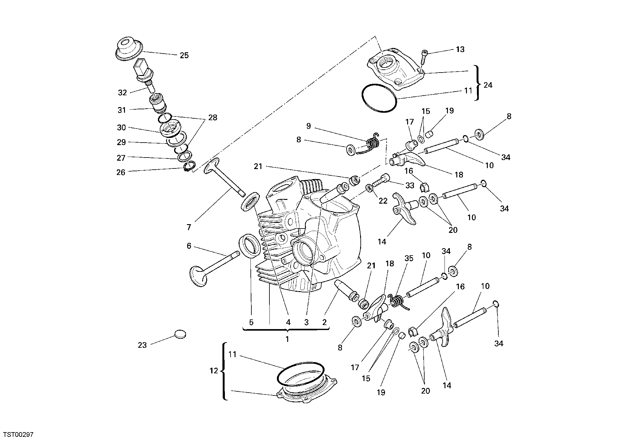 015 CULASSE HORIZONTALE POUR MULTISTRADA 1100 2009