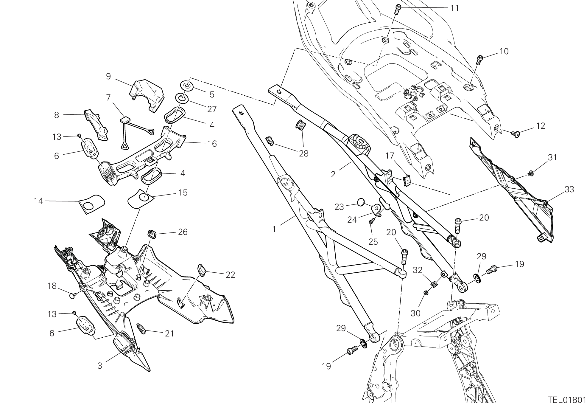 33D BRIDE ARRIERE POUR MULTISTRADA V4 2025