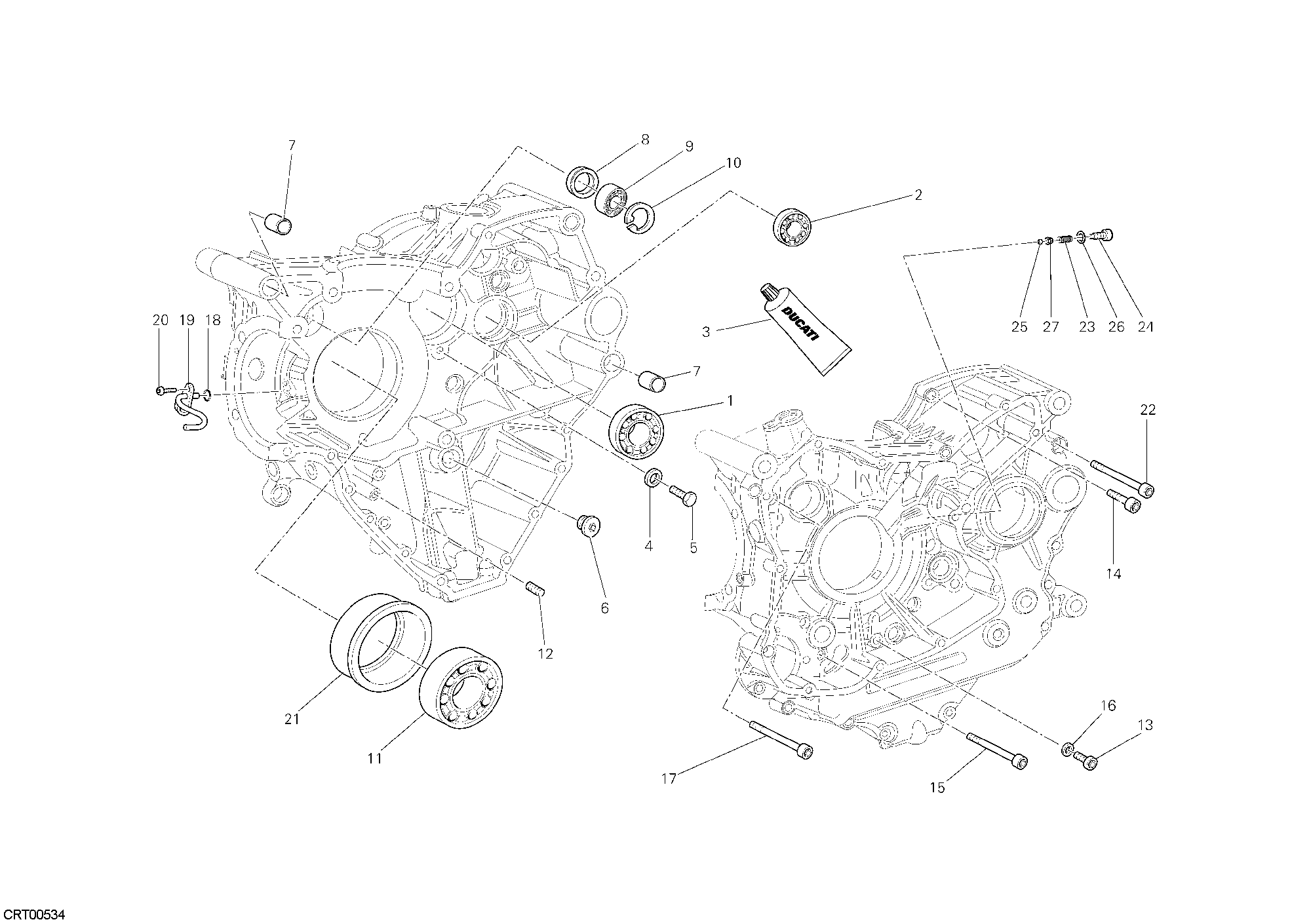 10A ROULEMENTS CARTER MOTEUR POUR DIAVEL 2011