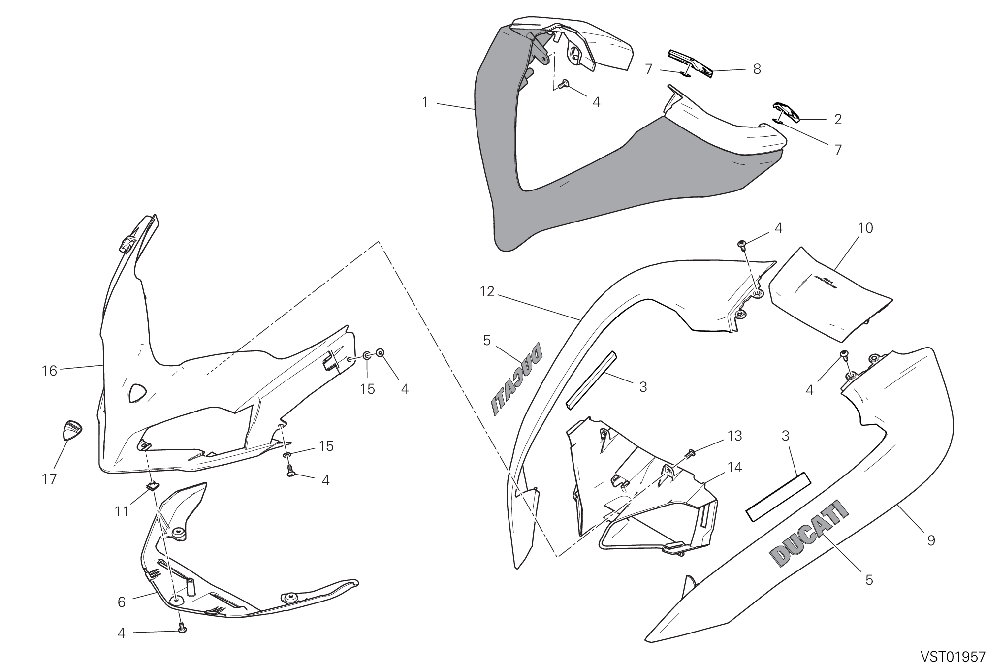 034 CAPOT AVANT POUR MULTISTRADA V2 S 2022