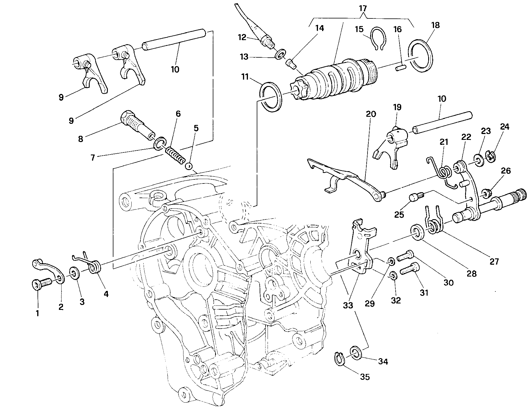 002 ARBRE SELECTEUR DE VITESSES POUR SUPERBIKE 916 SP 1995