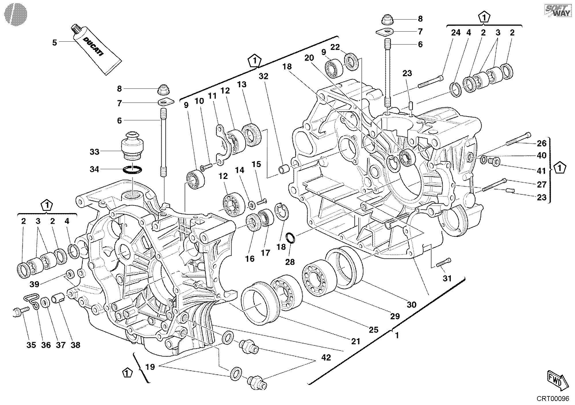 010 CARTER MOTEUR POUR SUPERSPORT 900 S 2002