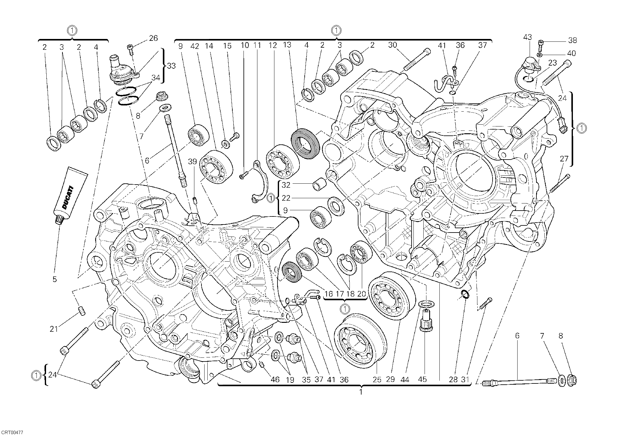 010 CARTER MOTEUR POUR MONSTER 1100 S 2009