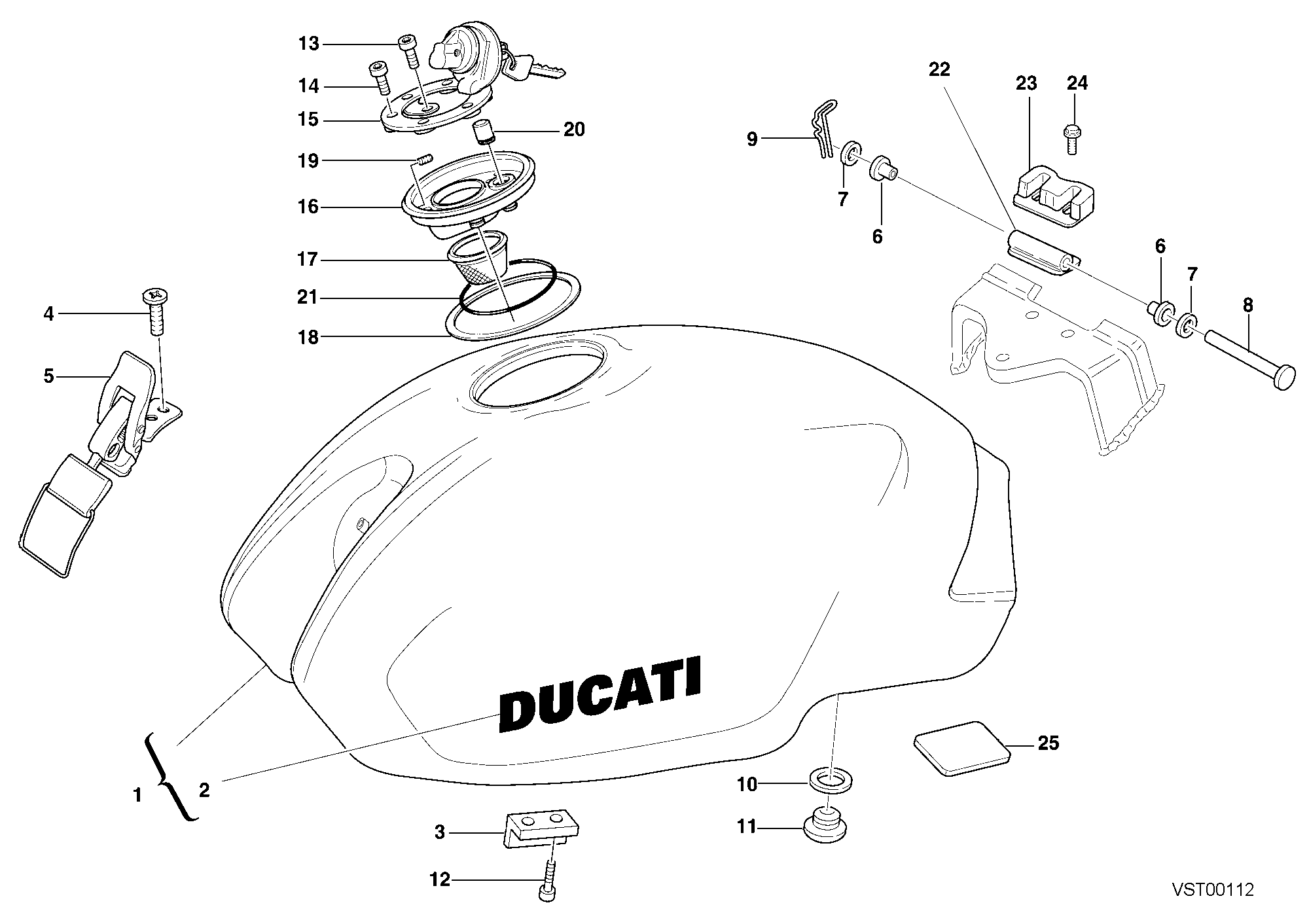 036 RESERVOIR CARBURANT POUR MONSTER 900 2001