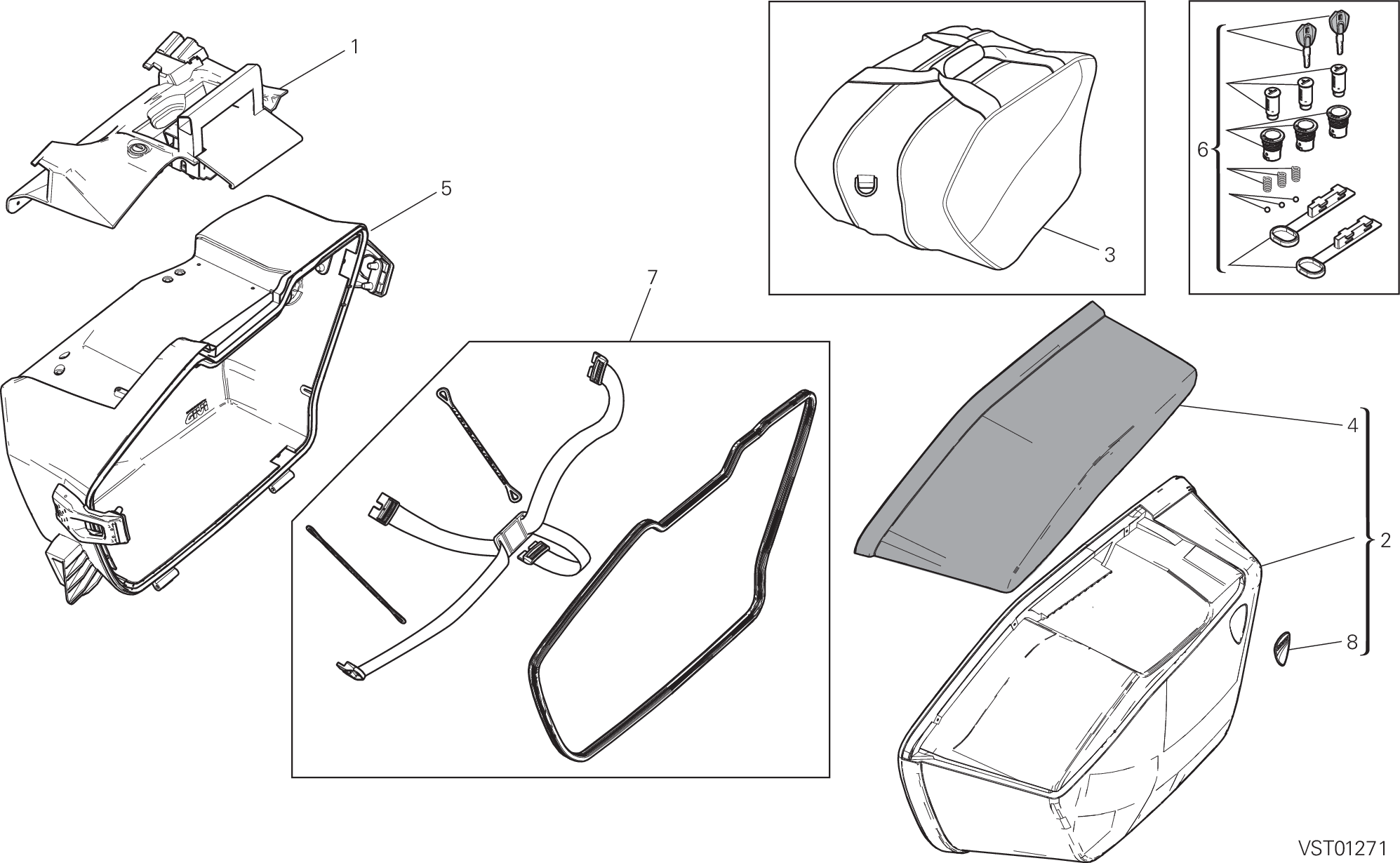 35A TROUSSE GAUCHE POUR MULTISTRADA 1200 S GT 2013