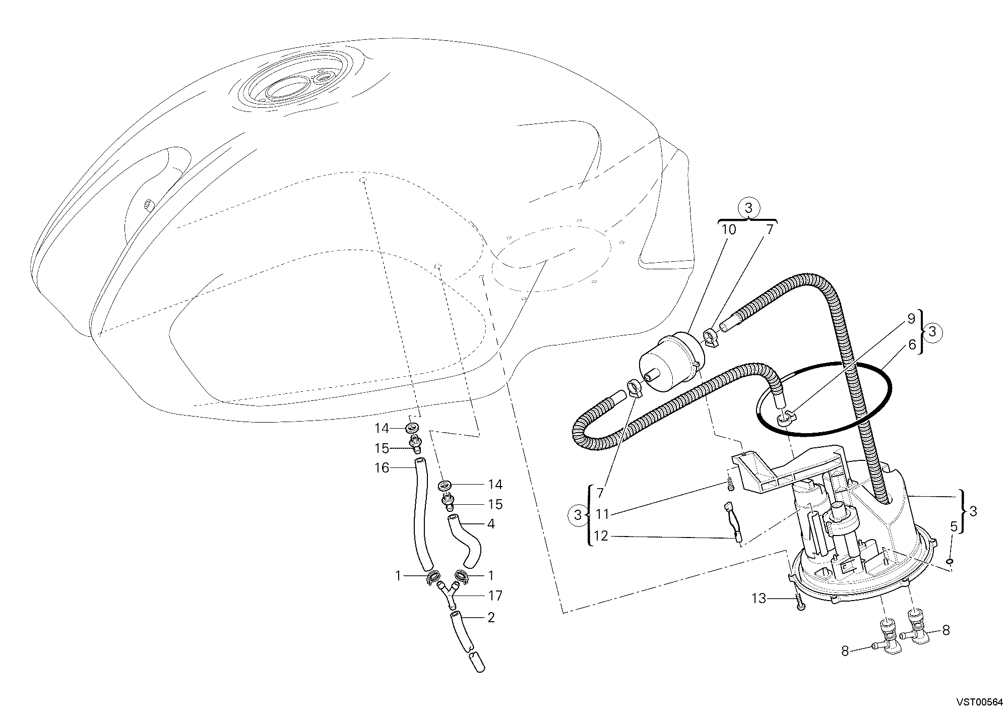 036 POMPE A CARBURANT POUR MONSTER 400 2006