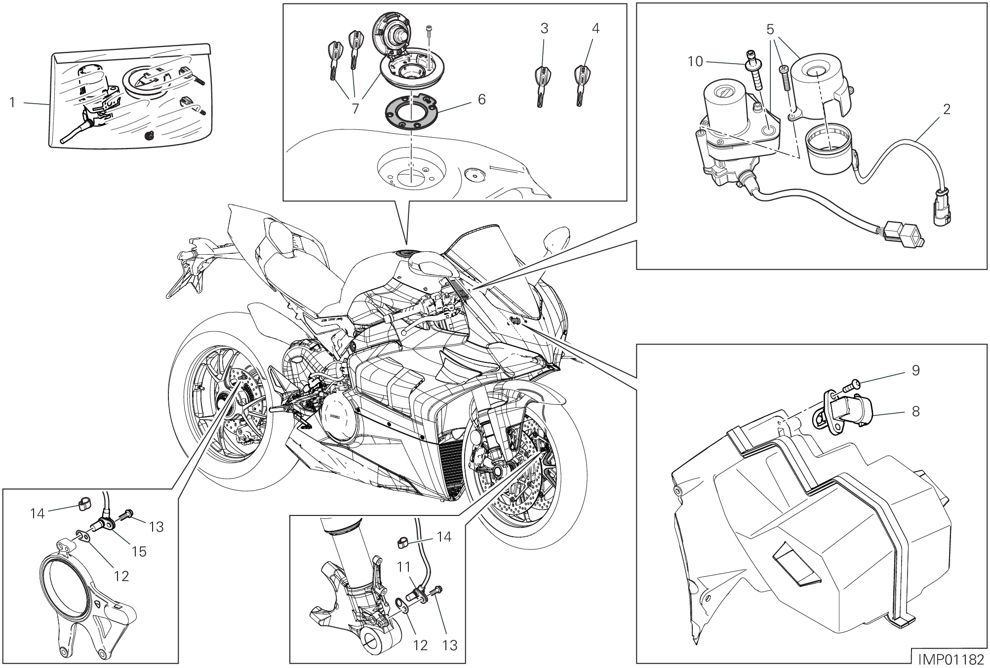 13F DISOISITIF ELECTRIQUES POUR SUPERBIKE PANIGALE V4 R 2019