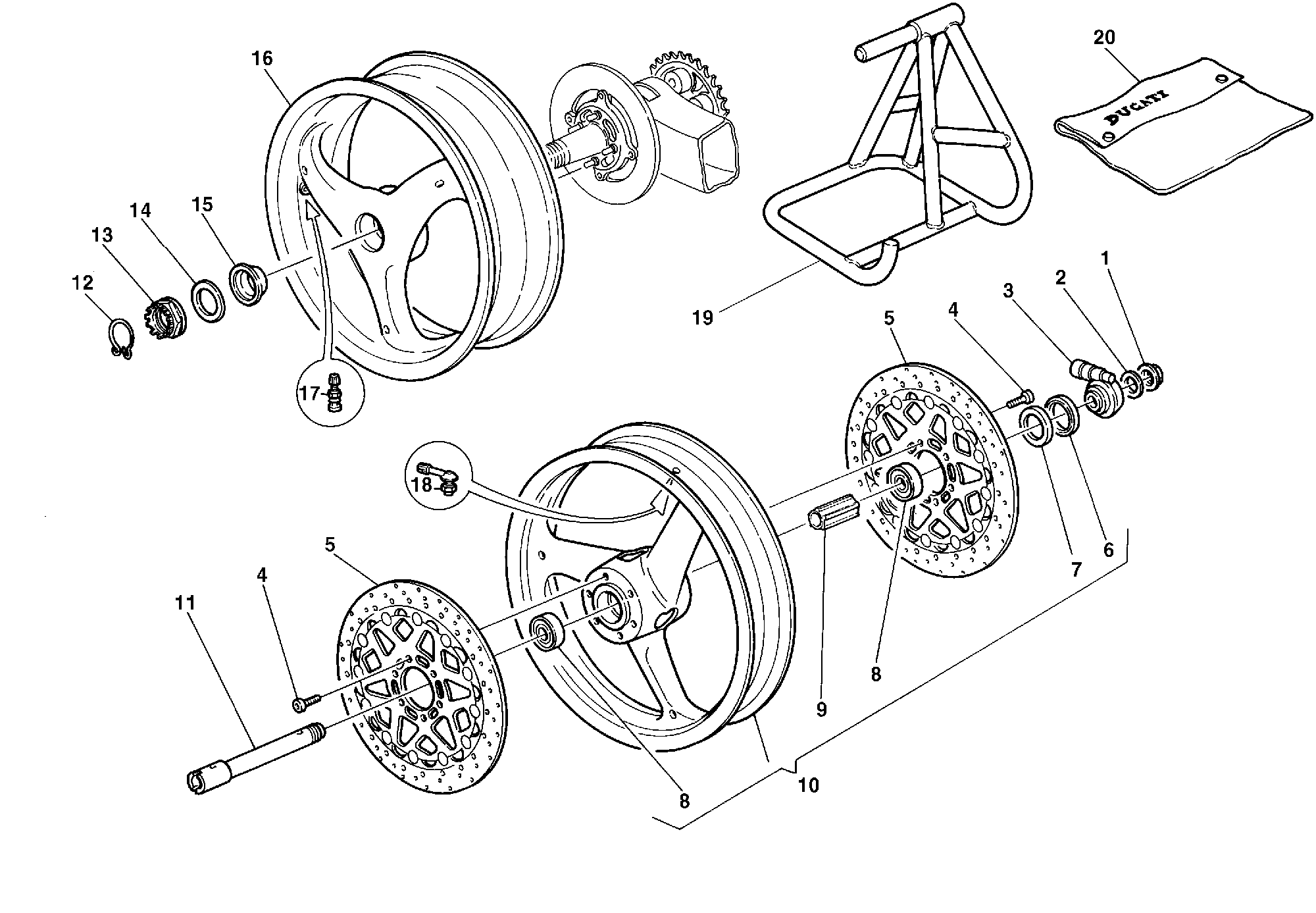 270 ROUES POUR SUPERBIKE 748 1999