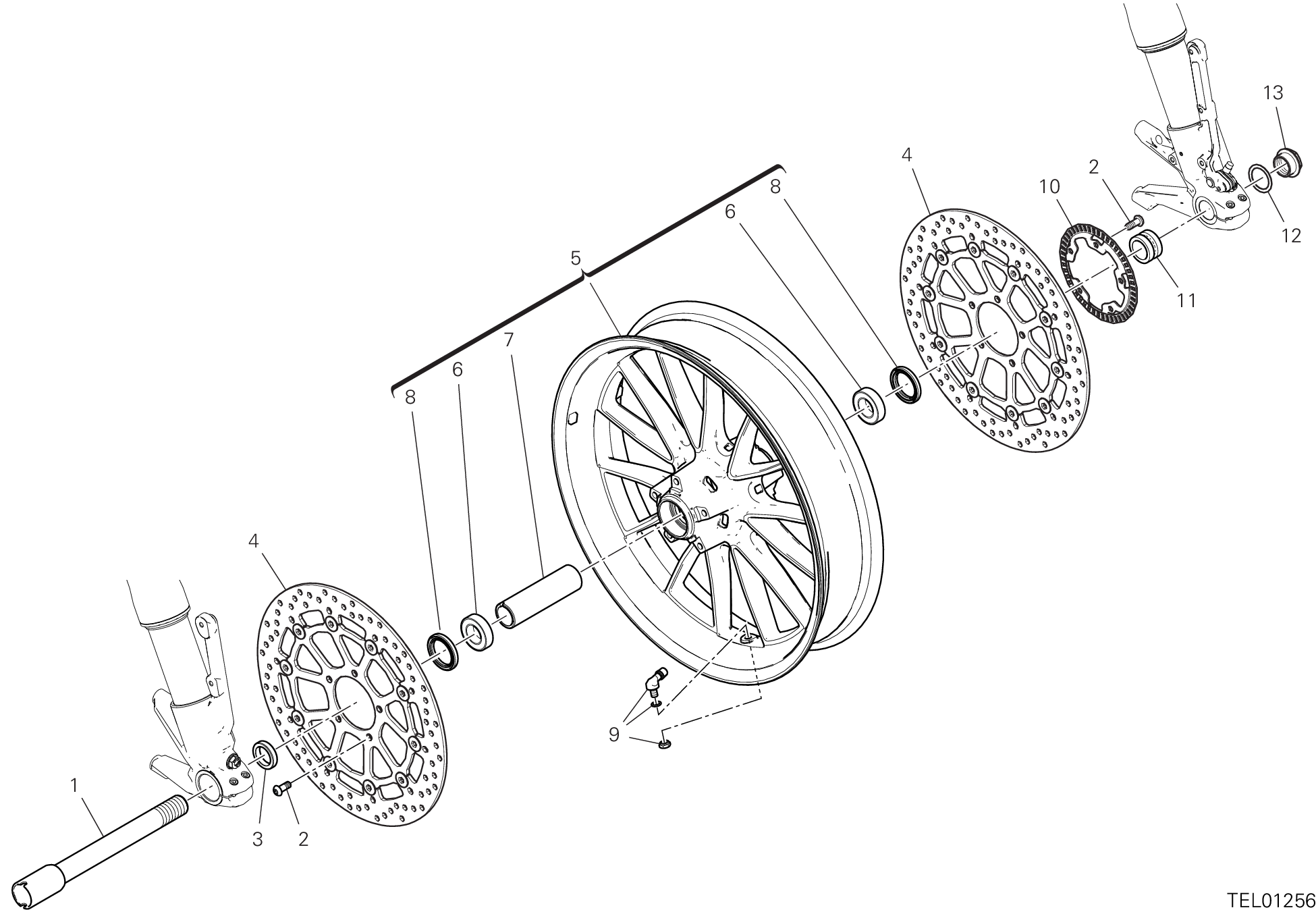 27A ROUE AVANT POUR DIAVEL 1260 2020