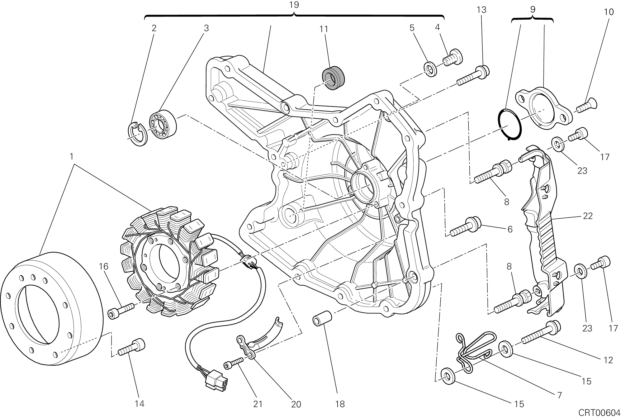 011 GENERATEUR POUR MONSTER 696 ABS 2012