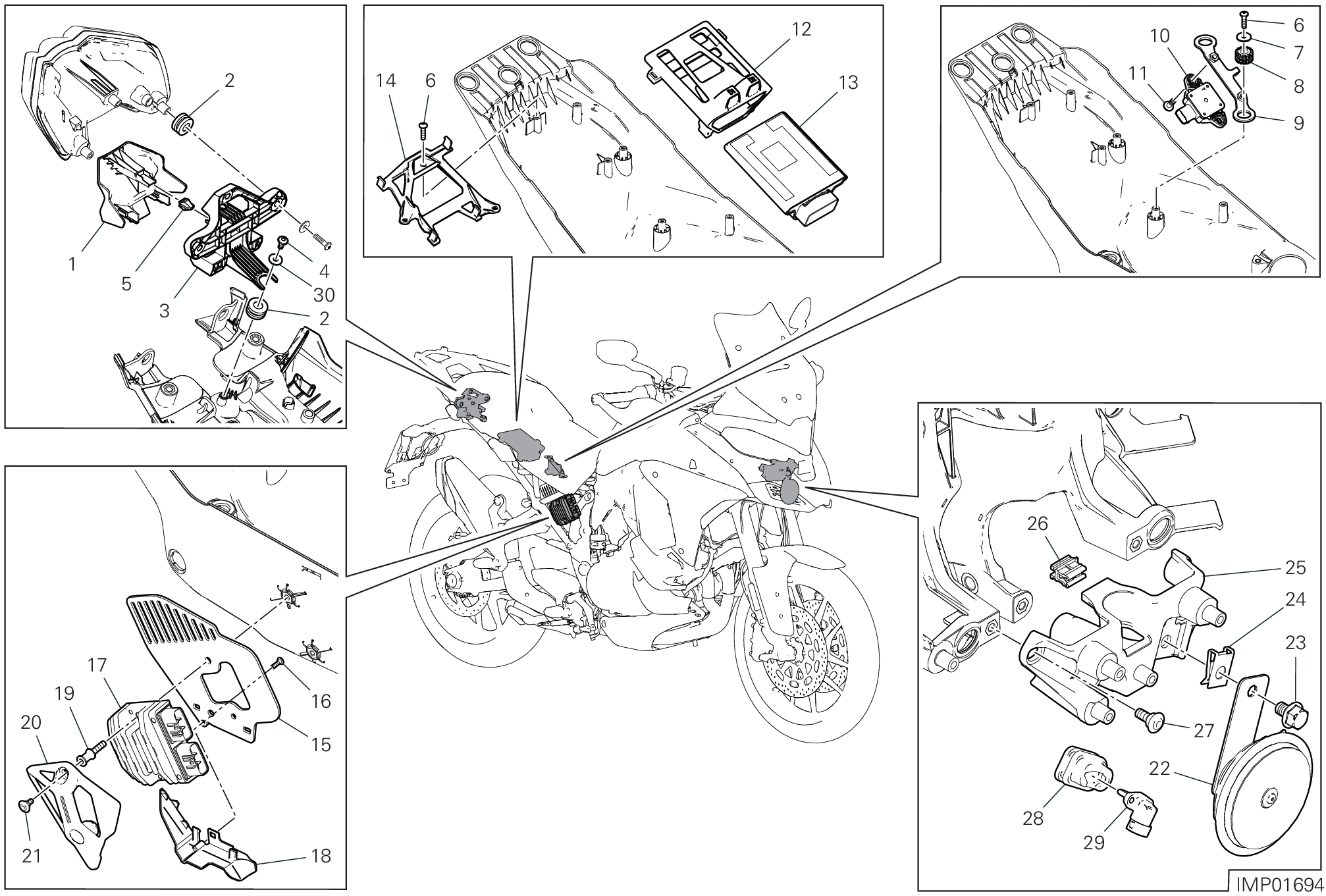 13E DISOISITIF ELECTRIQUES POUR MULTISTRADA V4S 2025