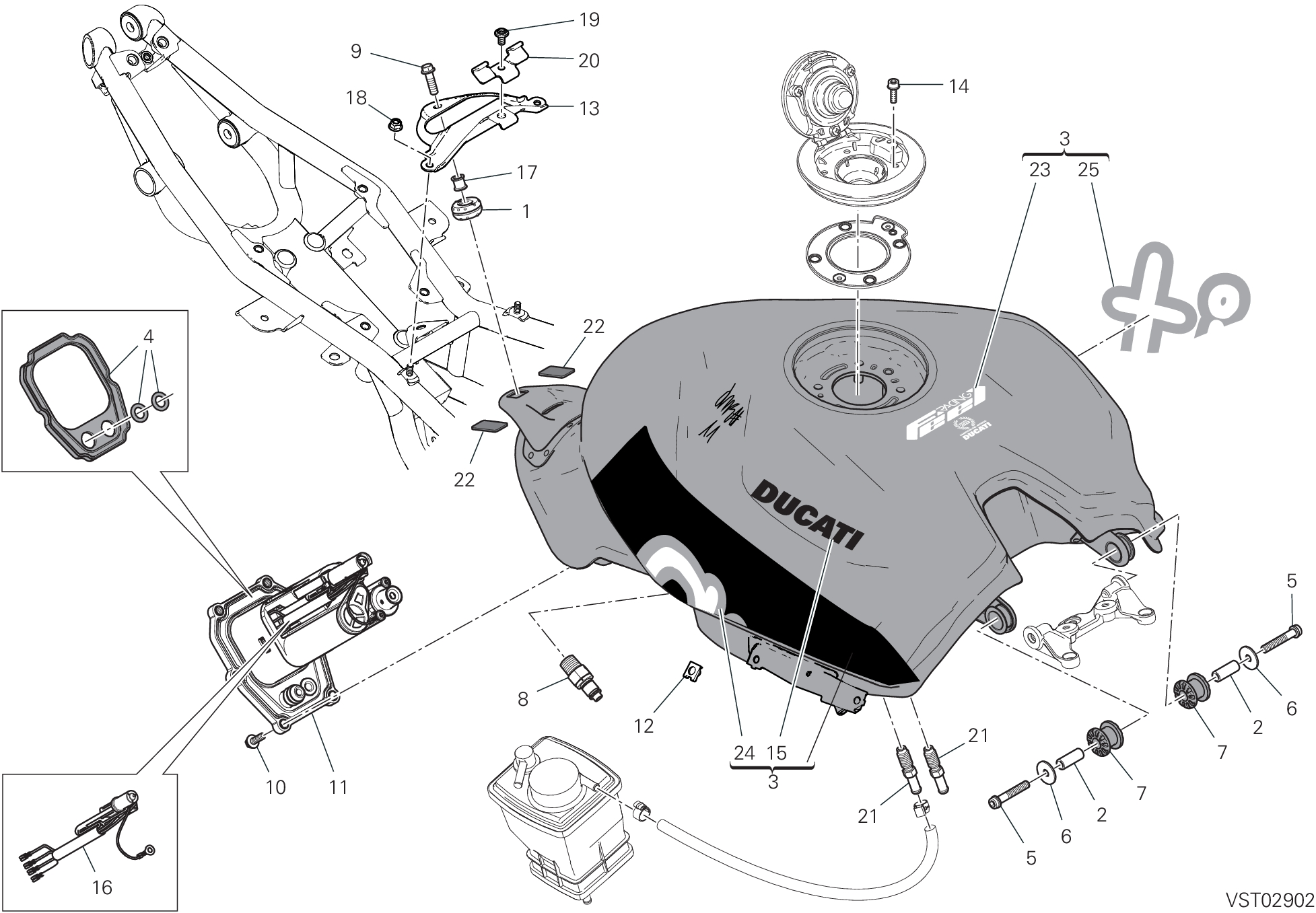 30A RESERVOIR POUR SUPERBIKE PANIGALE V2 BULEGA 2023 WORLD CHAMPION REPLICA 2025