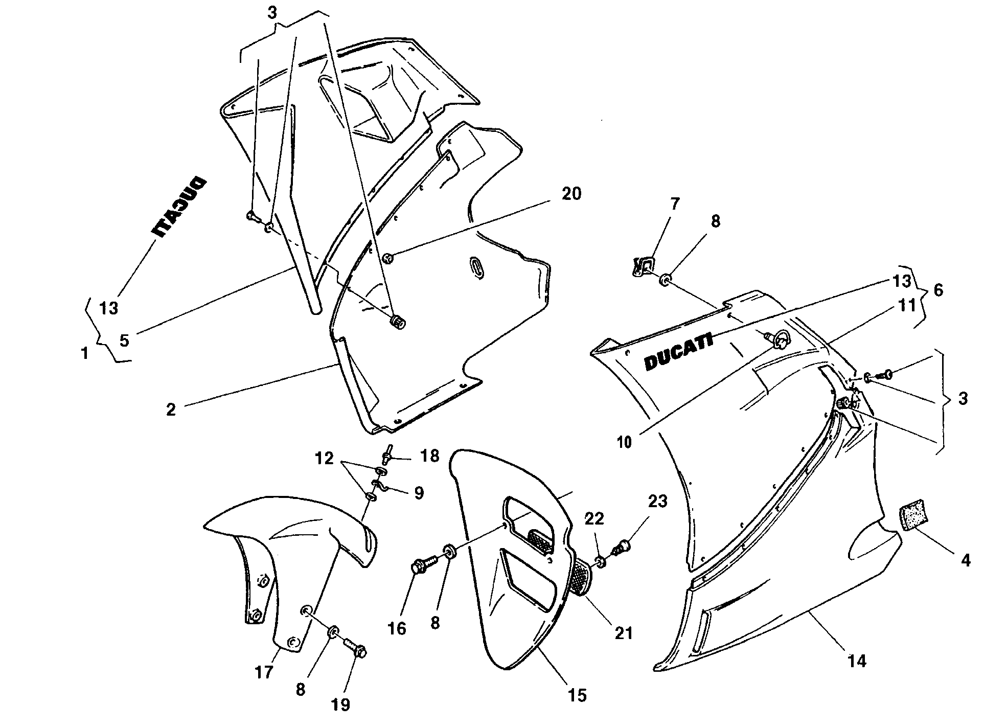 136 HABILLAGE POUR SUPERBIKE 748 1998