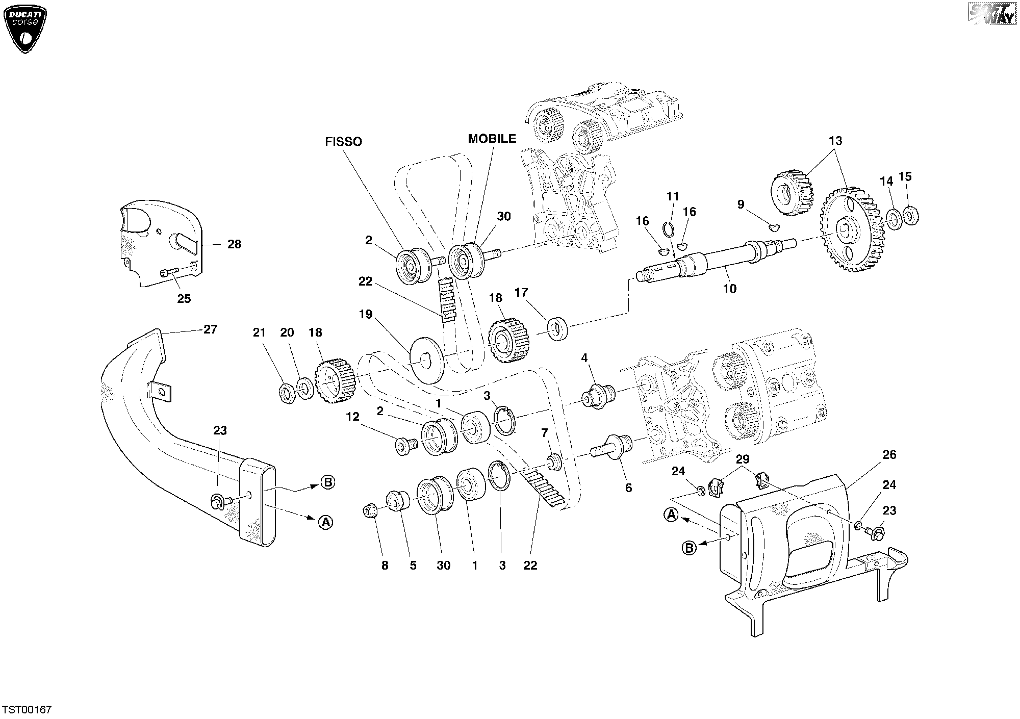 008 COURROIE DISTRIBUTION POUR SUPERBIKE 999 RS 2004