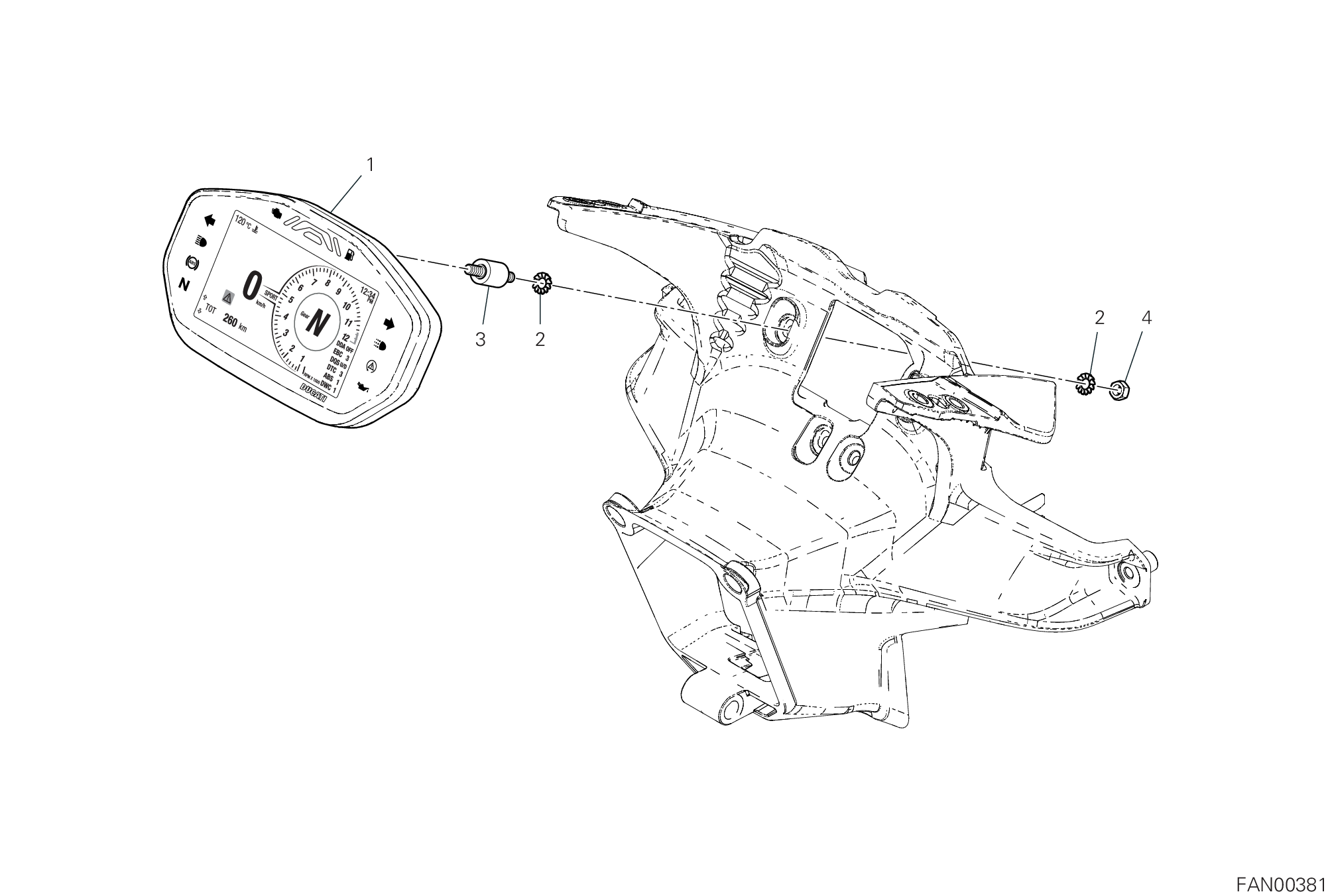 15A TABLEAU DE BORD POUR SUPERBIKE PANIGALE V2 2021