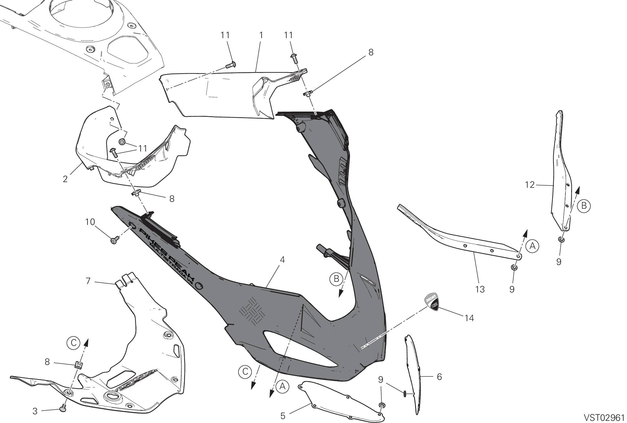 37C CONVOYEUR DAIR POUR MULTISTRADA V4 PIKES PEAK 2025