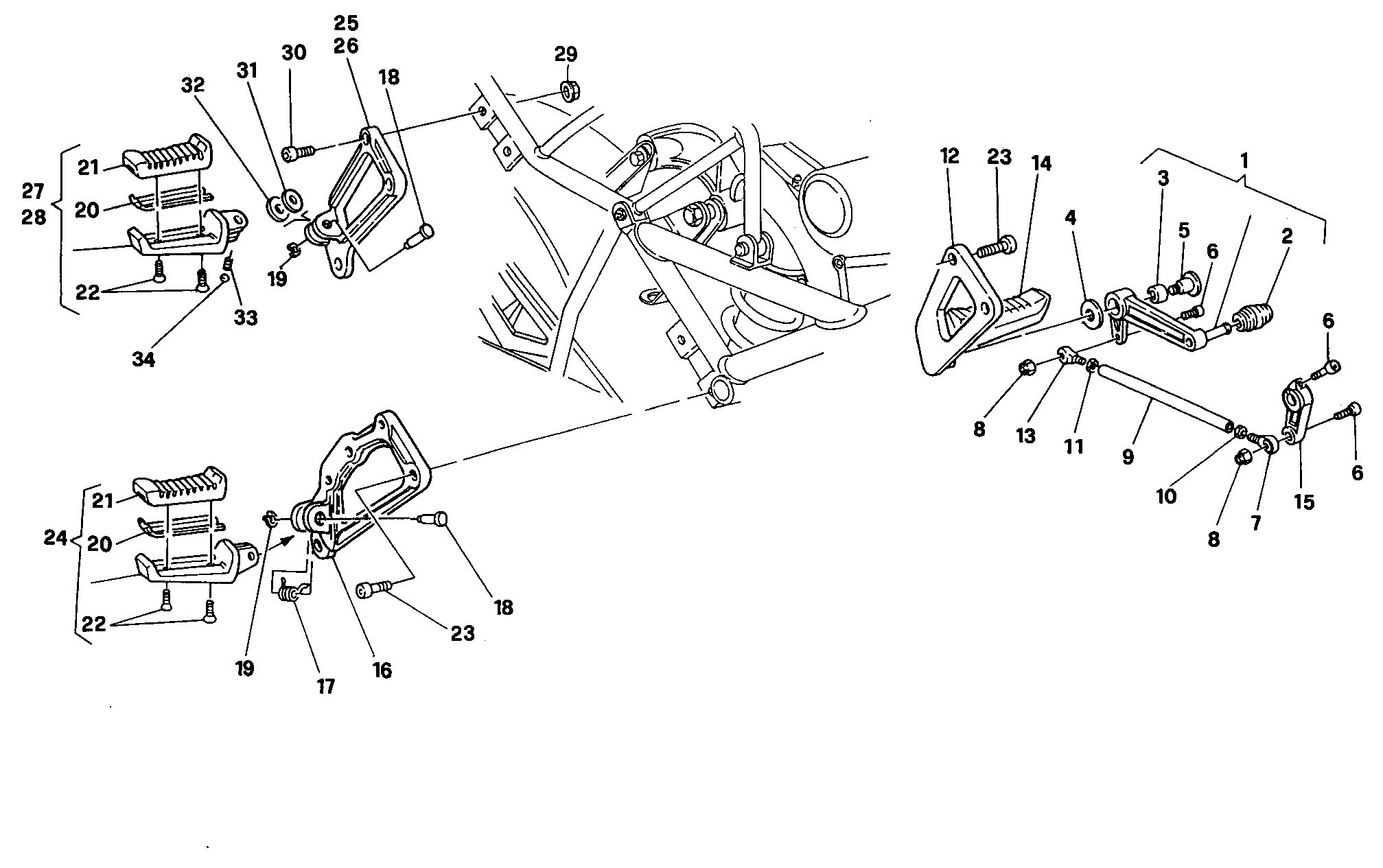 028 REPOSE PIEDS POUR SUPERBIKE 888 1994