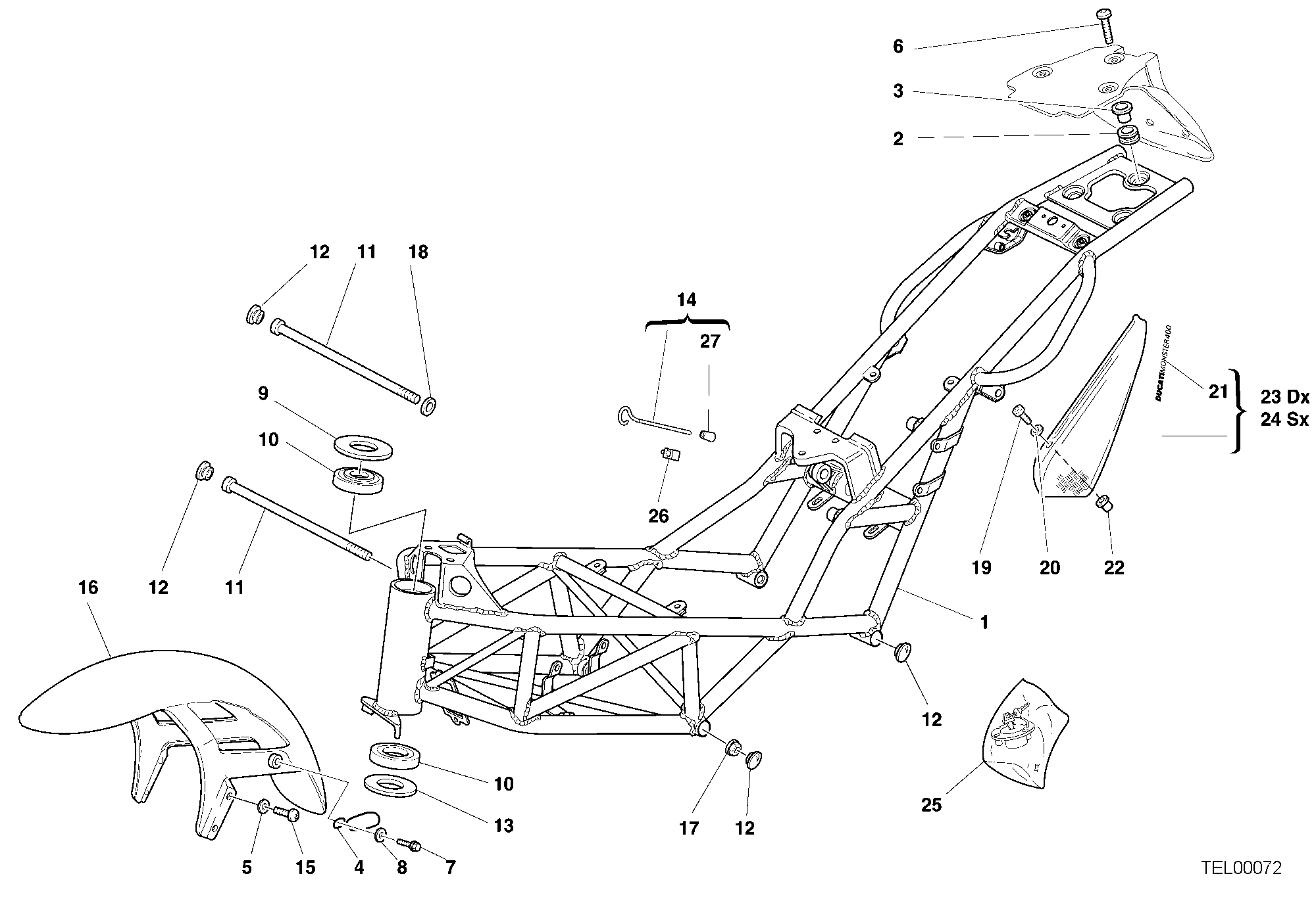 031 CADRE MY01 POUR MONSTER 400 2001