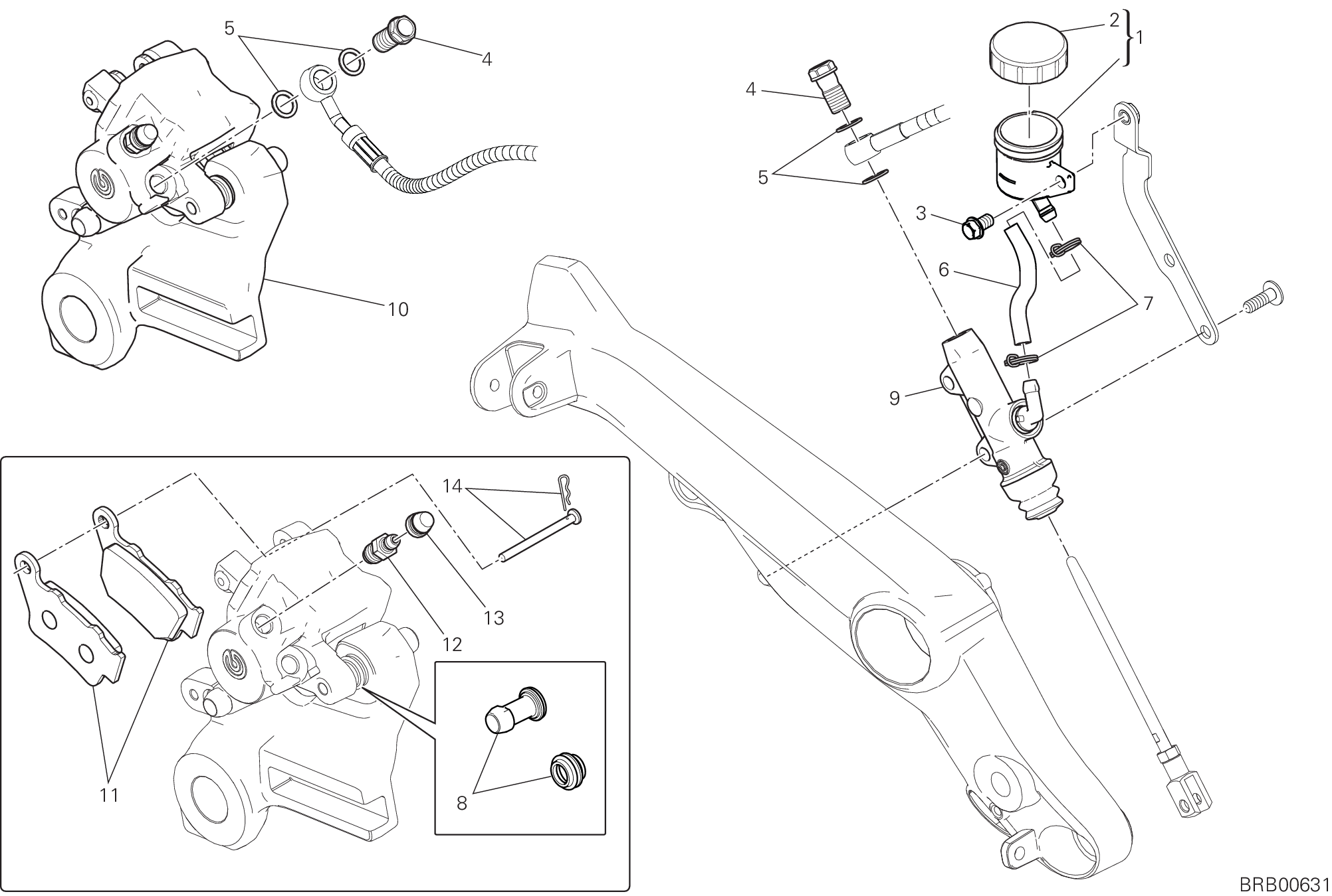 20D SYSTEME DE FREIN ARRIERE POUR SCRAMBLER 1100 2018