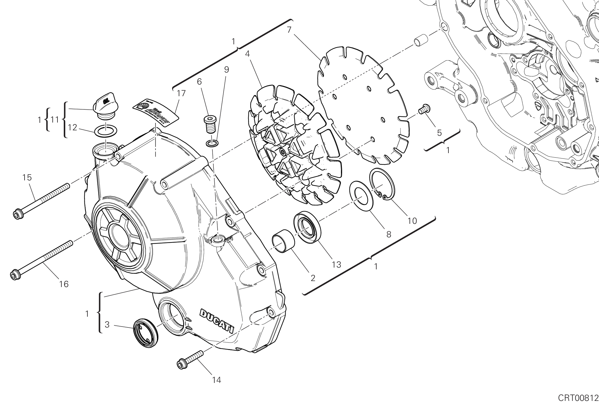 04A COUVERCLE EMBRAYAGE POUR SCRAMBLER 1100 SPORT PRO 2025