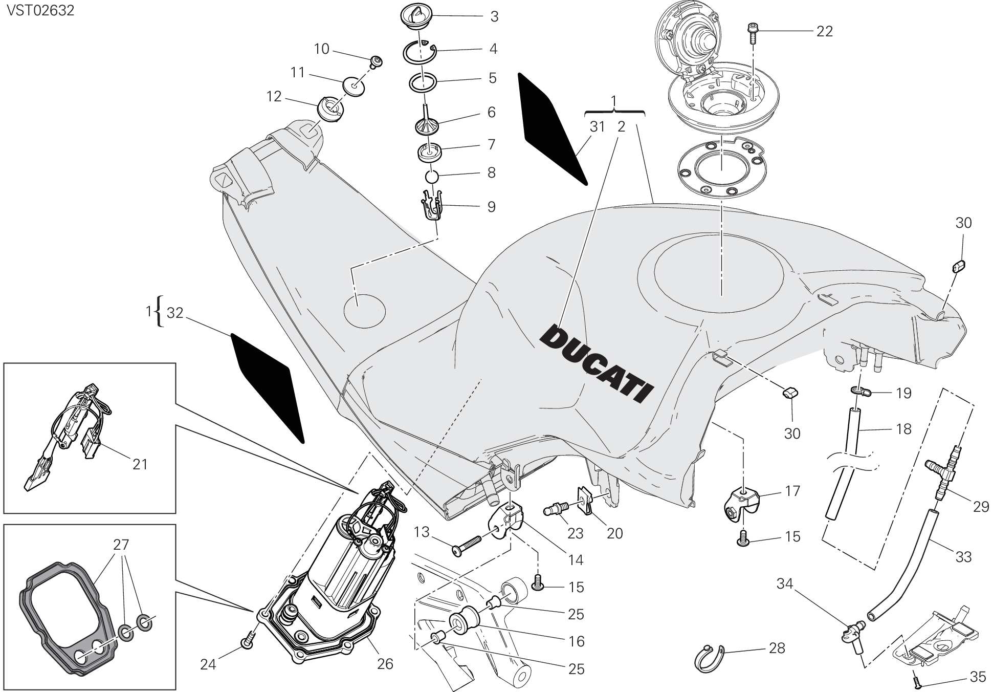 30A RESERVOIR POUR SUPERBIKE PANIGALE V4 SP2 2022