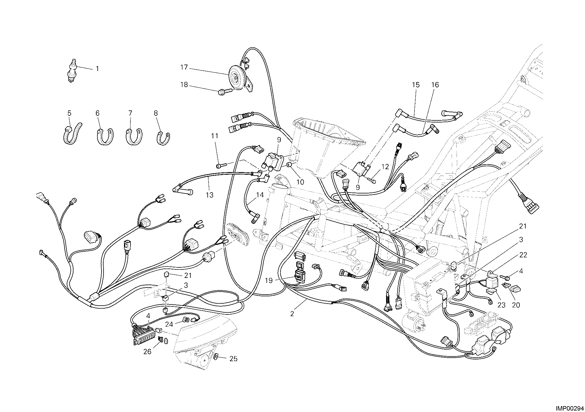 019 FAISCEAU DE FILS POUR MULTISTRADA 1000 2005