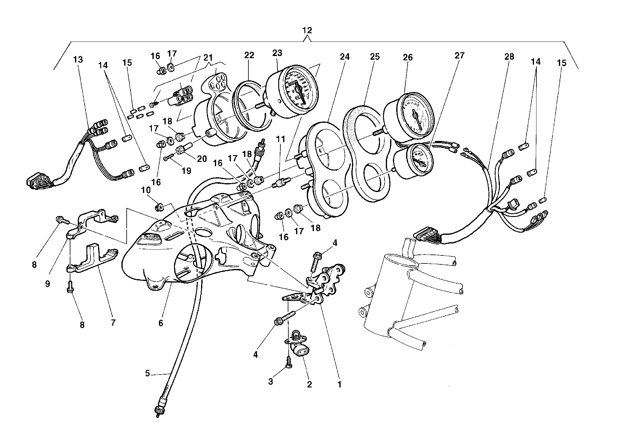 020 COMPTEURS POUR SUPERBIKE 996 SPS II 1999