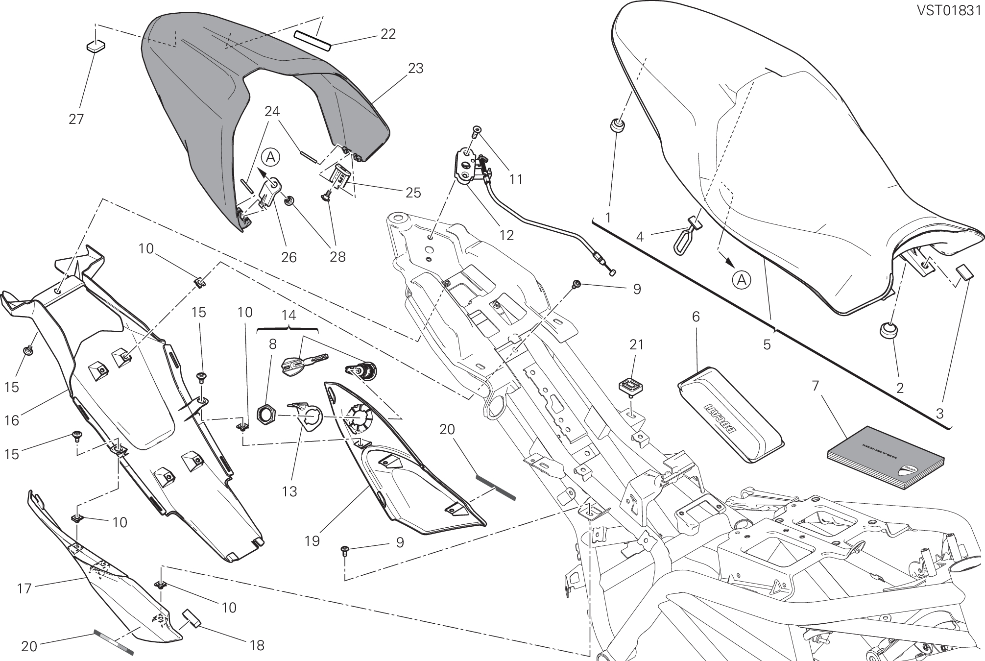 031 SELLE POUR MONSTER 797 PLUS 2019