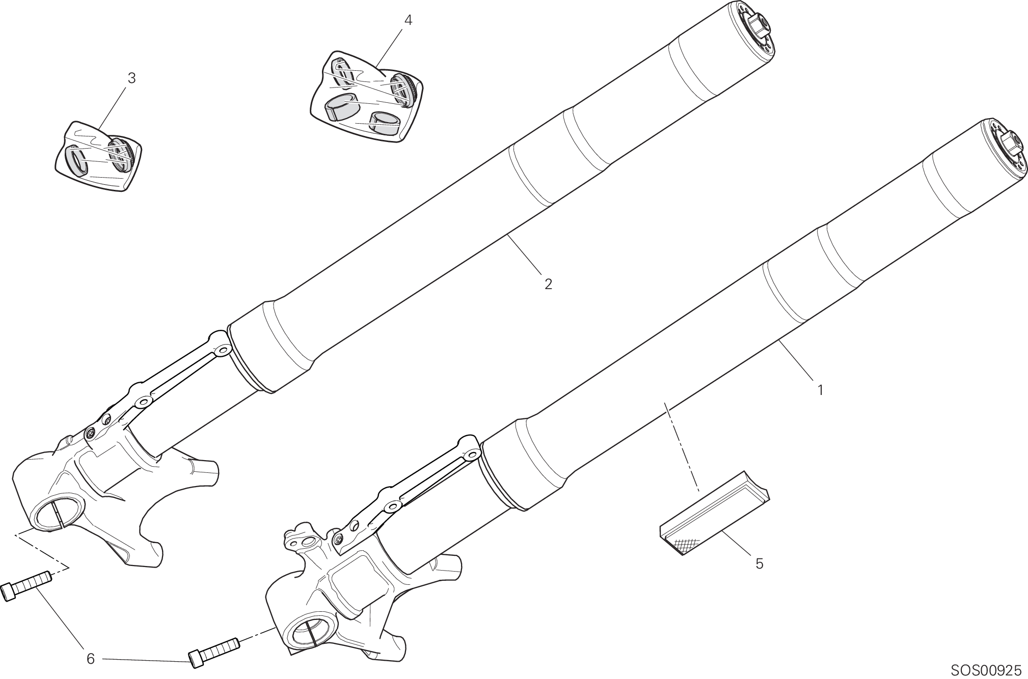 21A FOURCHE AVANT POUR SUPERSPORT 950 S 2022