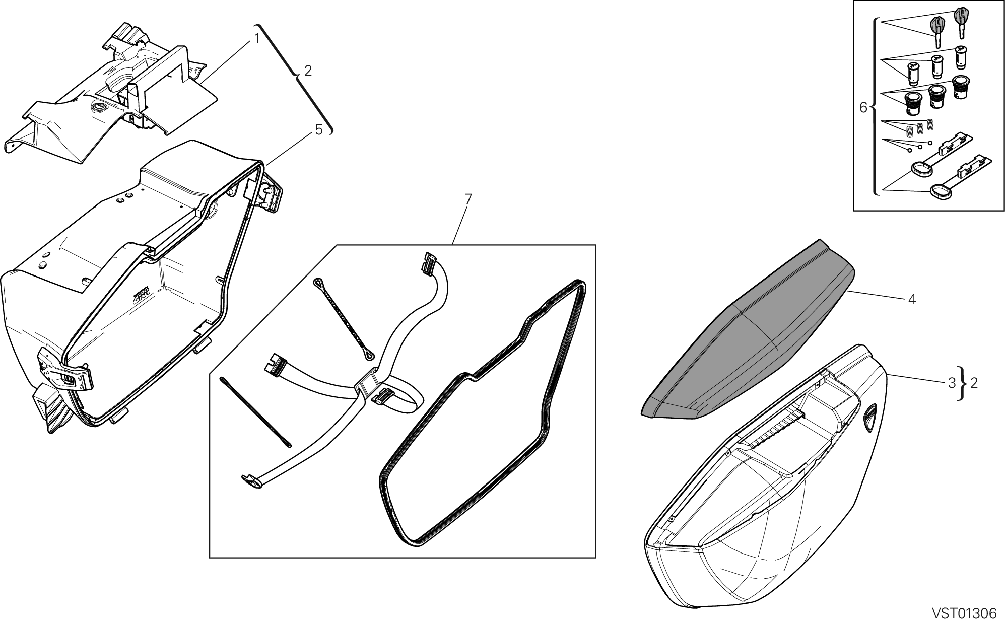 35A TROUSSE GAUCHE POUR MULTISTRADA 1200 S TOURING 2013