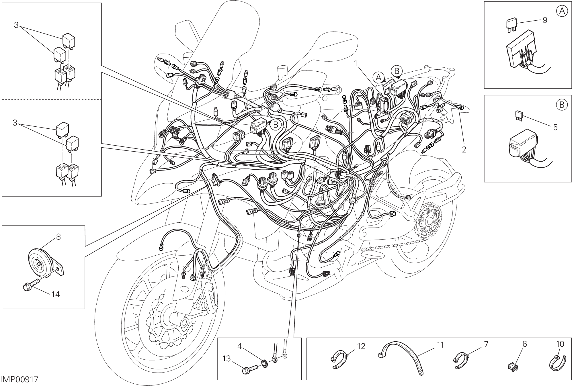 18B FAISCEAU DE FILS POUR MULTISTRADA 1200 S TOURING D AIR 2014