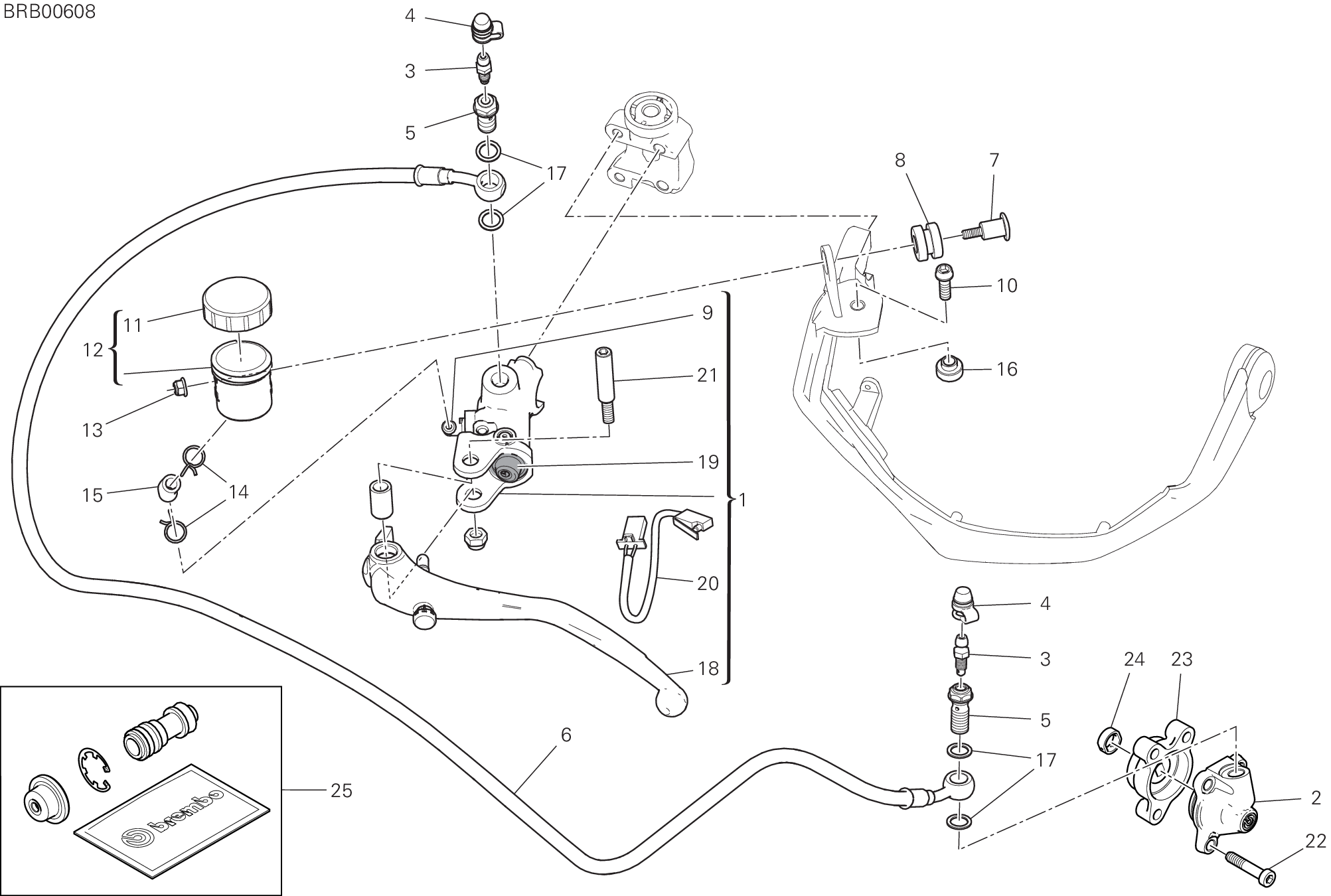 023 MAITRE CYLINDRE EMBRAYAGE POUR MULTISTRADA 1260 ENDURO 2019