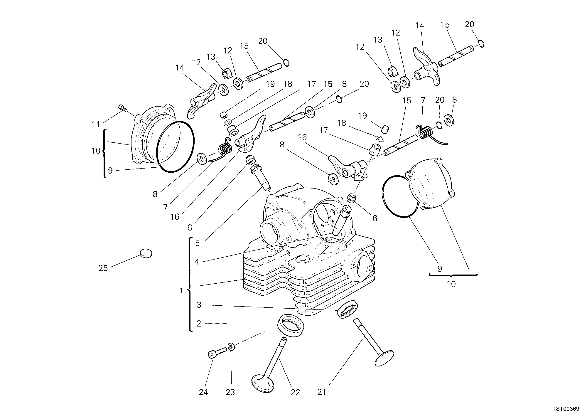 014 CULASSE VERTICALE POUR SPORTCLASSIC GT1000 2008