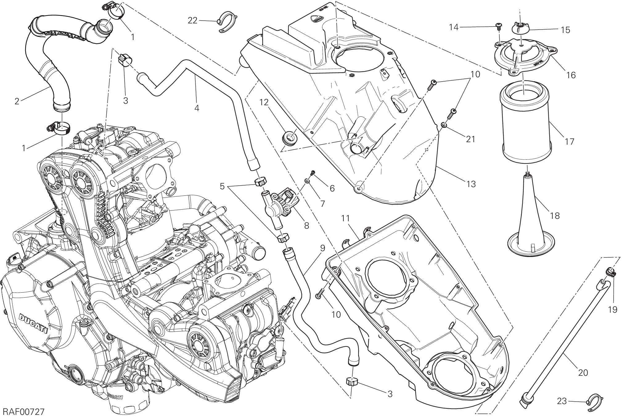 029 ASPIRAZIONE ARIA SFIATO OLIO POUR SUPERSPORT 950 2023