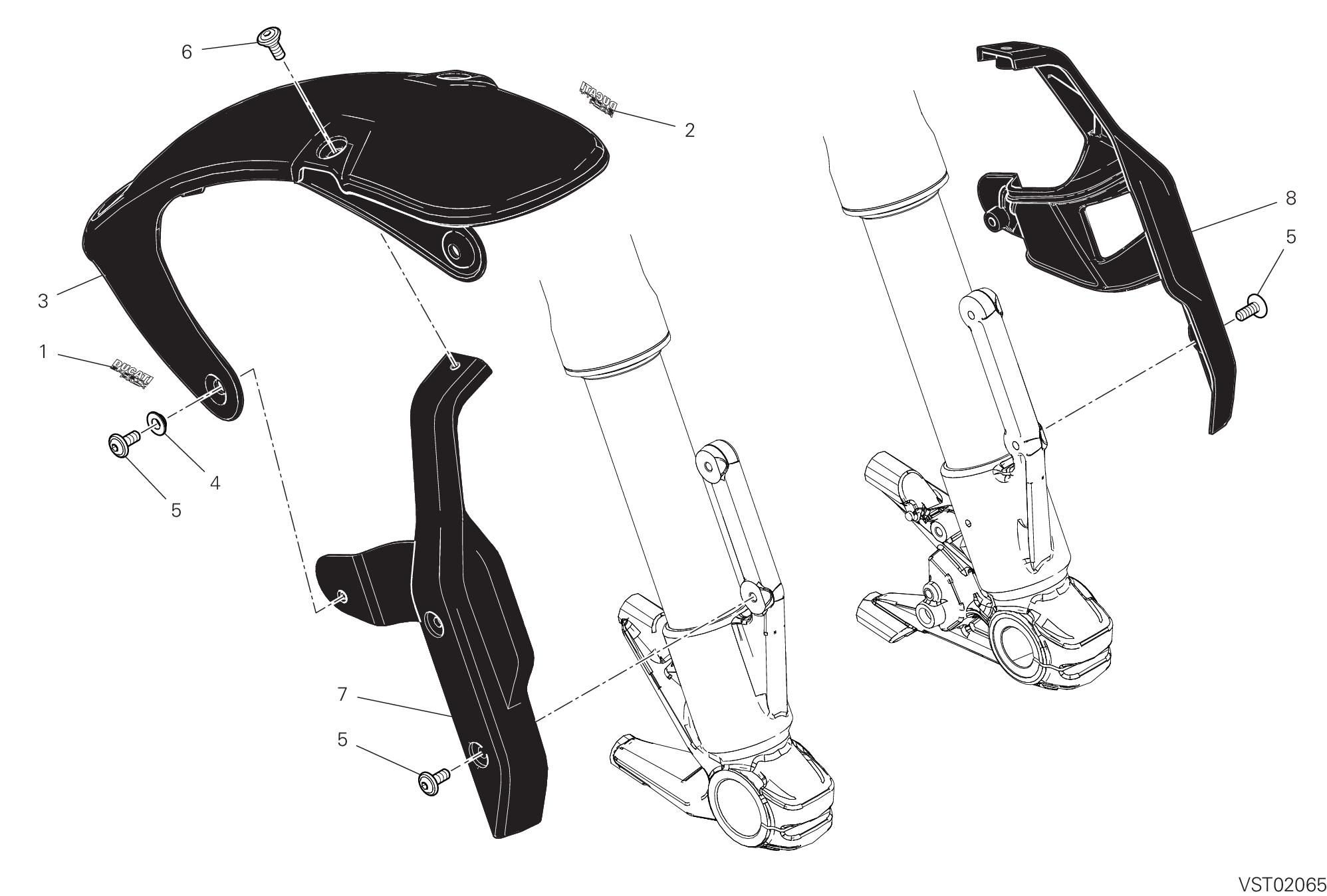 24A GARDE BOUE AVANT POUR SCRAMBLER 1100 PRO 2020