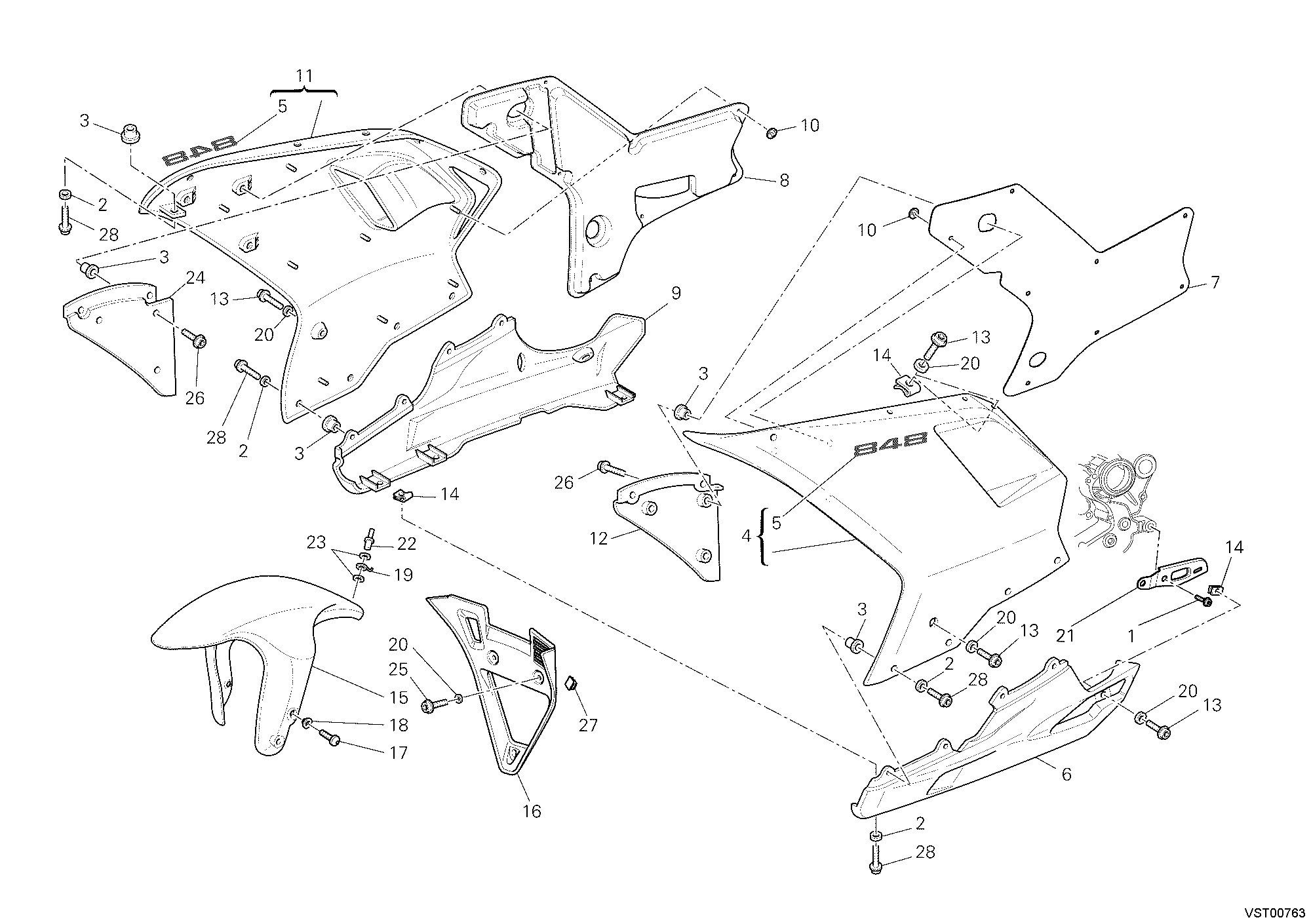 34A HABILLAGE POUR SUPERBIKE 848 2008
