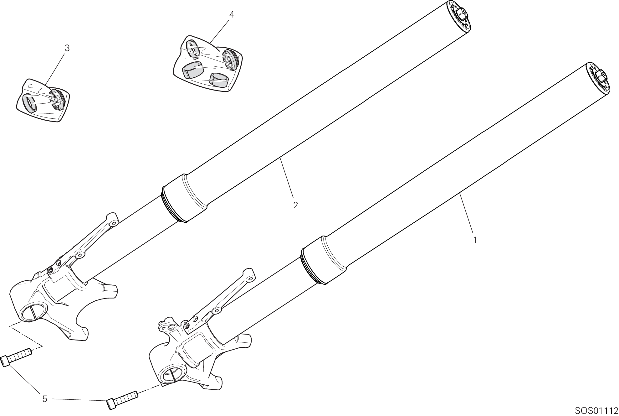 21A FOURCHE AVANT POUR HYPERMOTARD 939 SP 2016