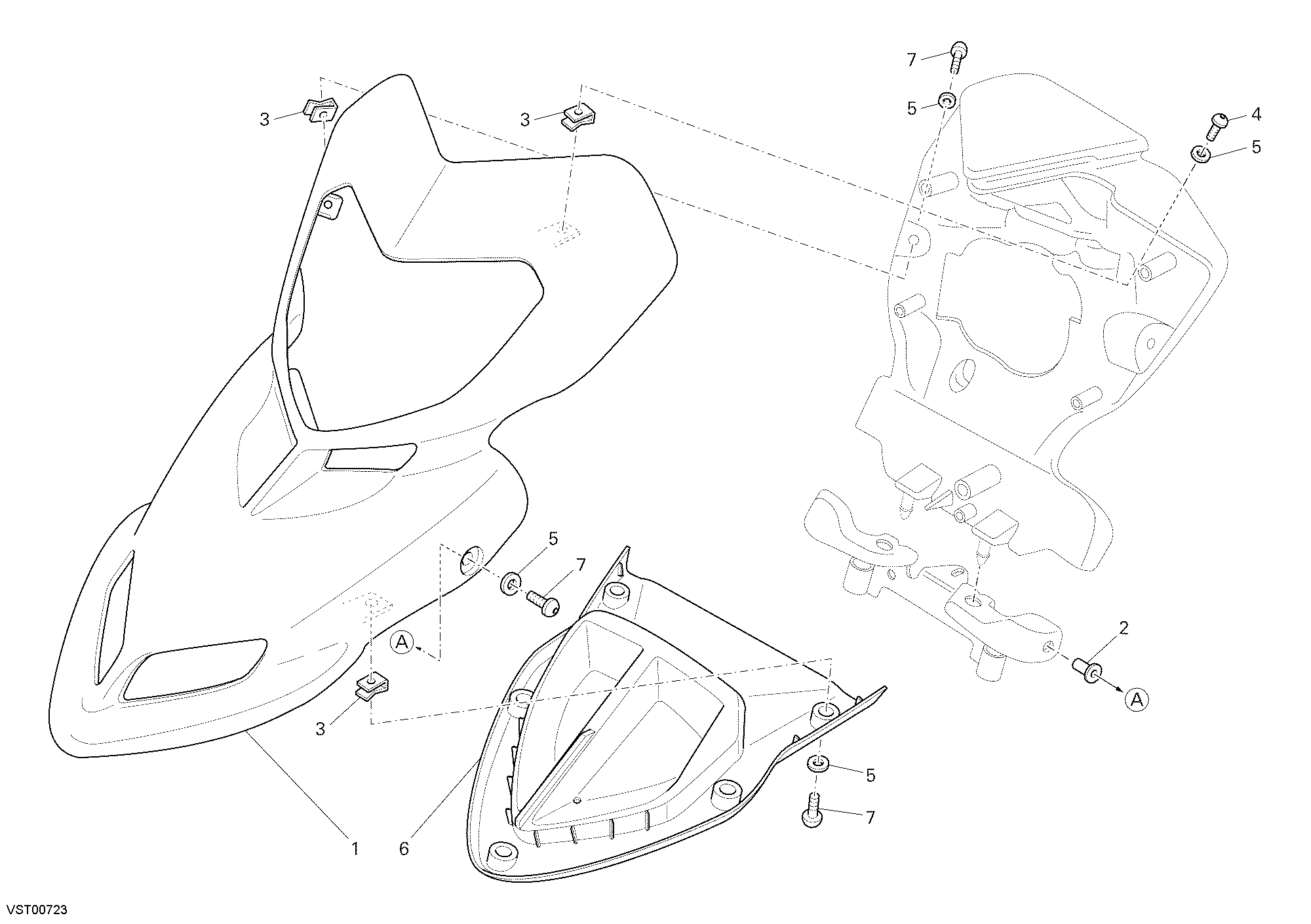 039 CAPOT AVANT POUR HYPERMOTARD 1100 S 2008