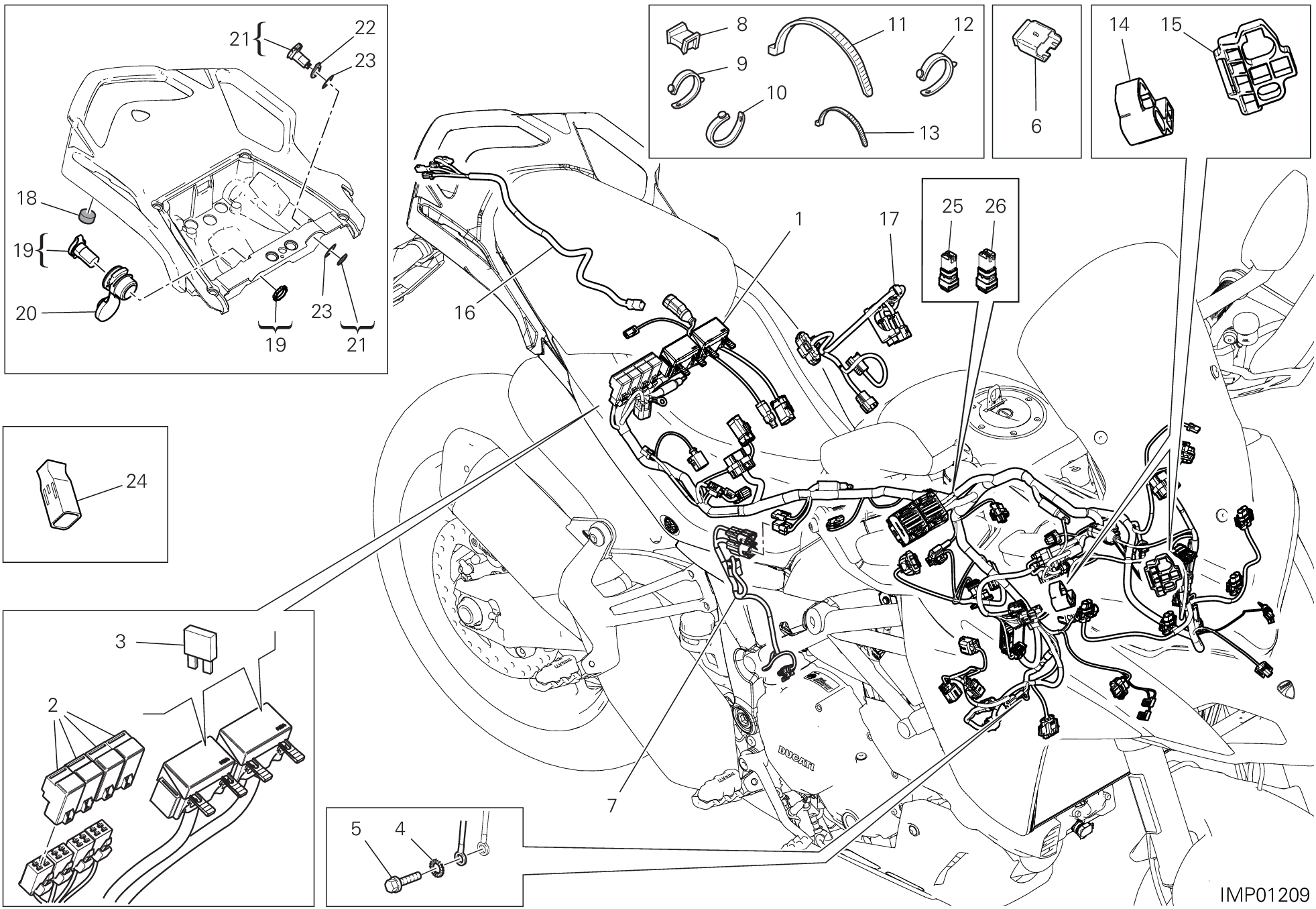 18B FAISCEAU DE FILS POUR MULTISTRADA 950 S 2019