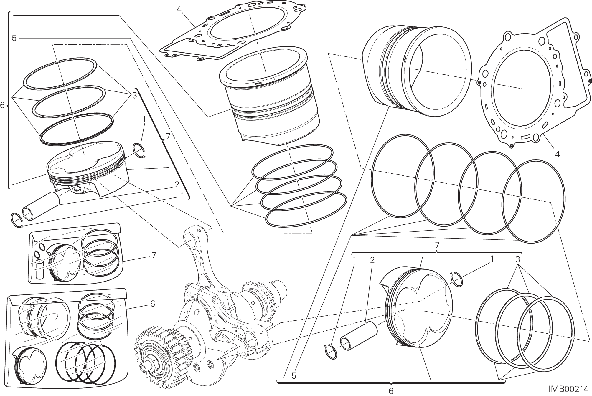 007 CYLINDRES PISTONS POUR SUPERBIKE 1299S ABS 2017