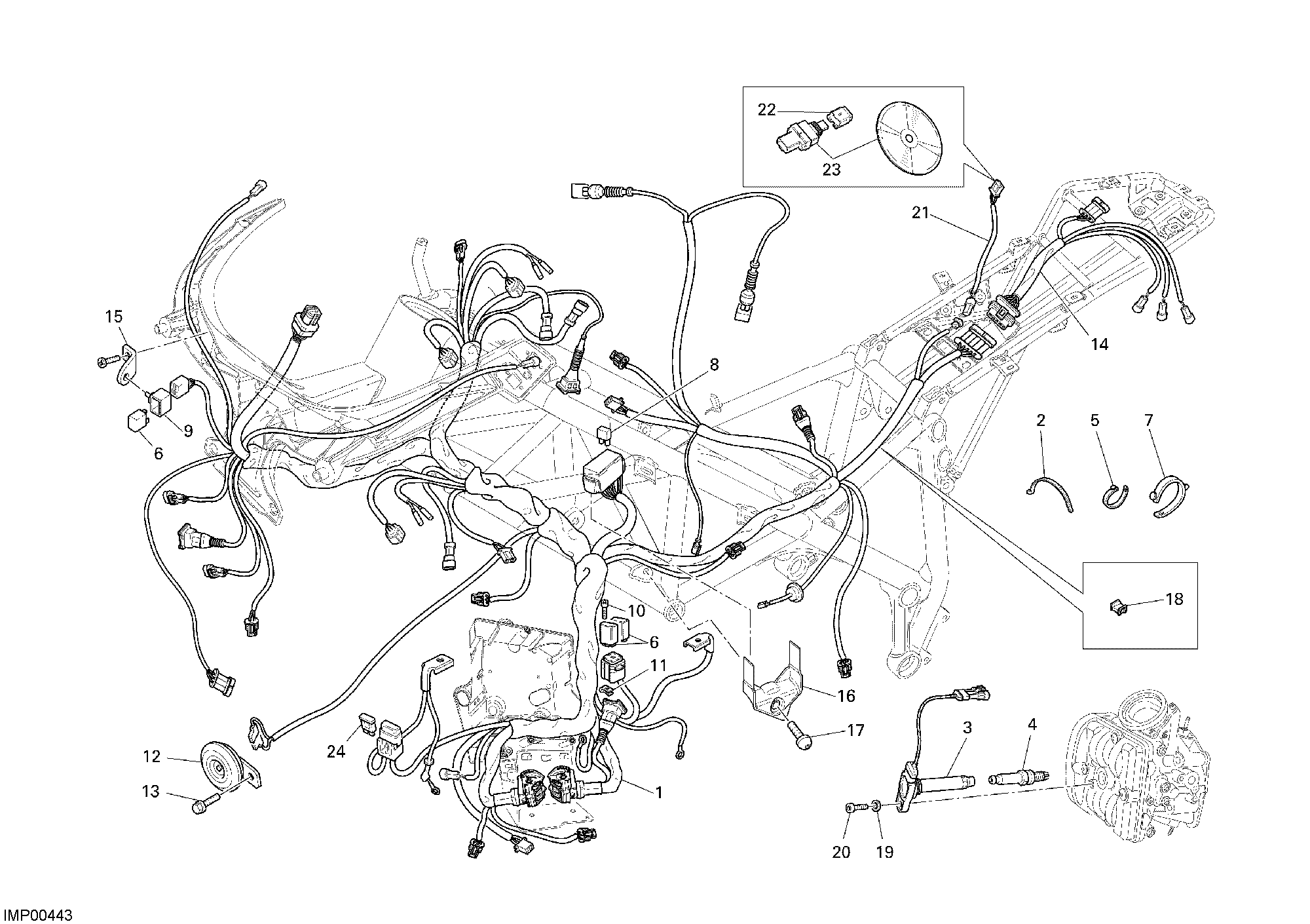 18A FAISCEAU DE FILS POUR SUPERBIKE 1098 2008