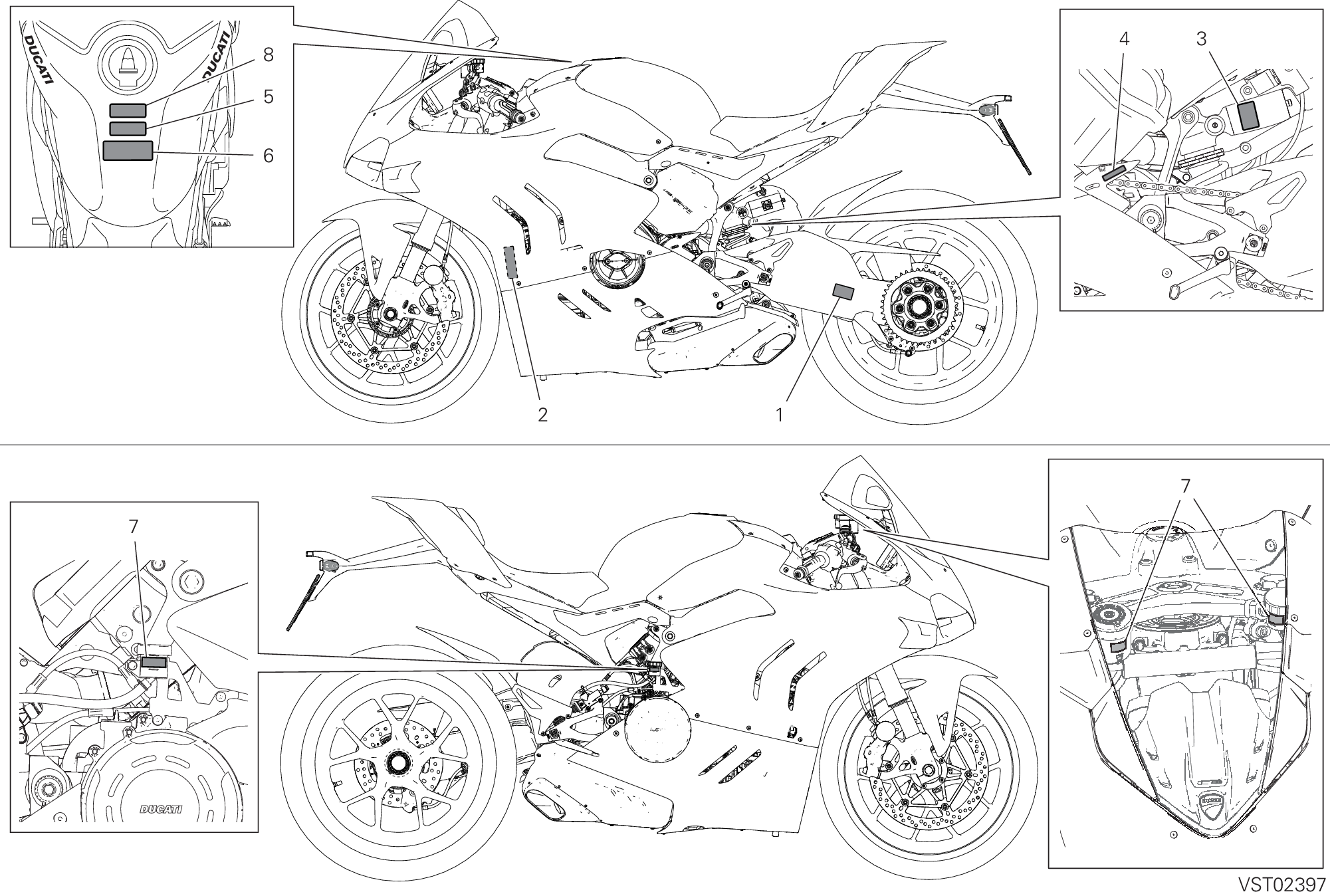 38A POSITIONNEMENT DE PLACEMENT POUR SUPERBIKE PANIGALE V4 2022