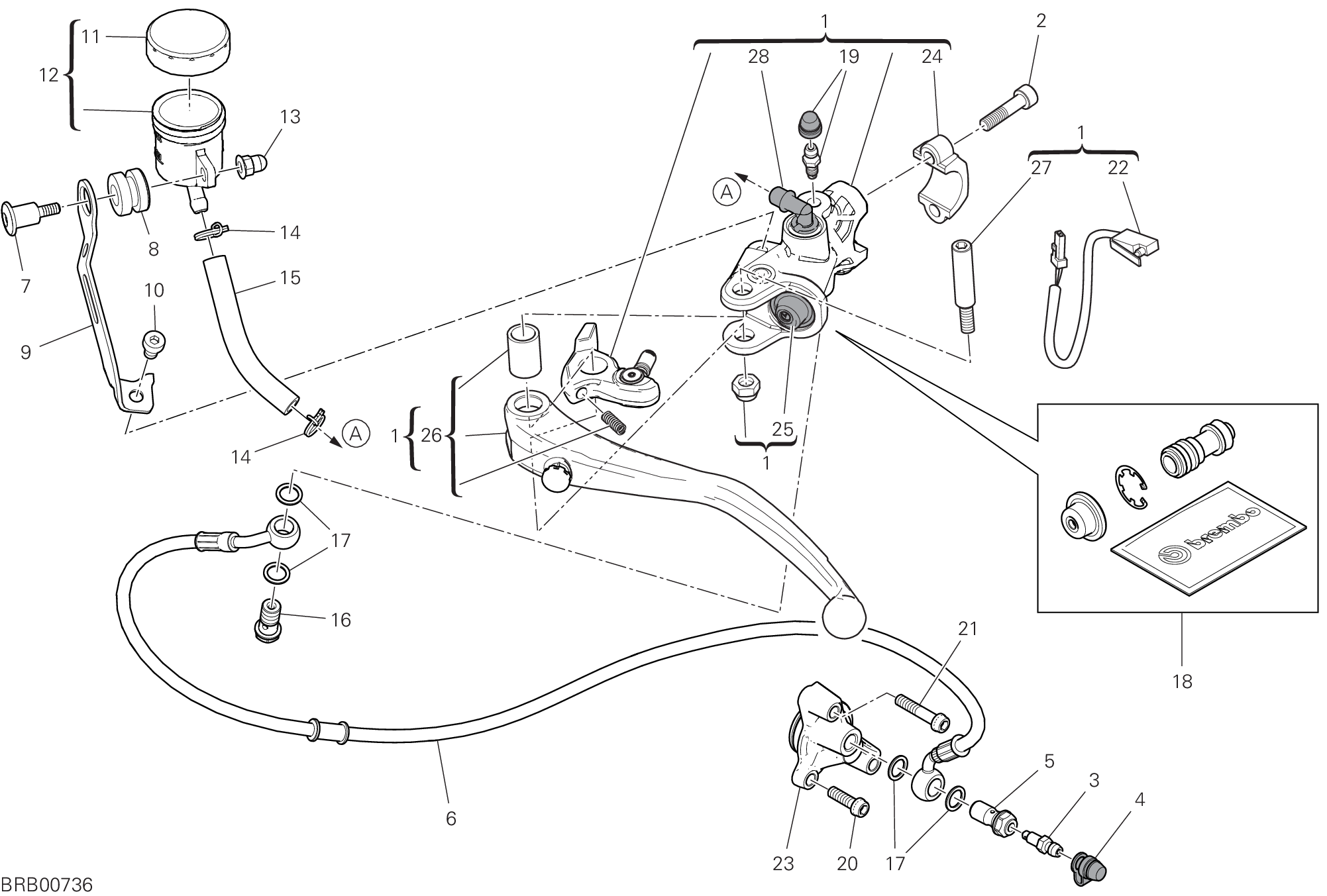 22B COMANDO FRIZIONE POUR SUPERBIKE PANIGALE V4 SP 2021