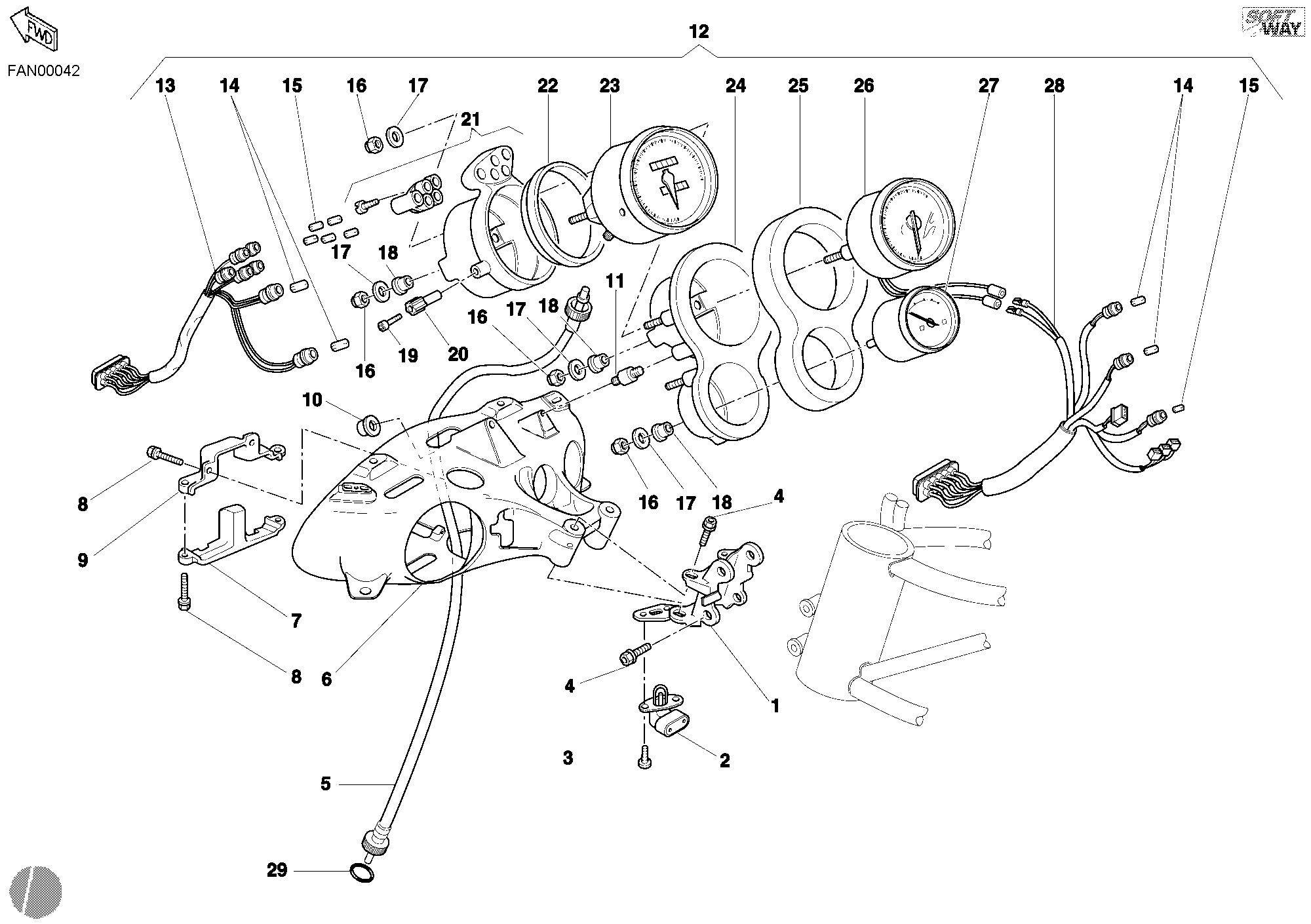 020 COMPTEURS POUR SUPERBIKE 748 E 2001