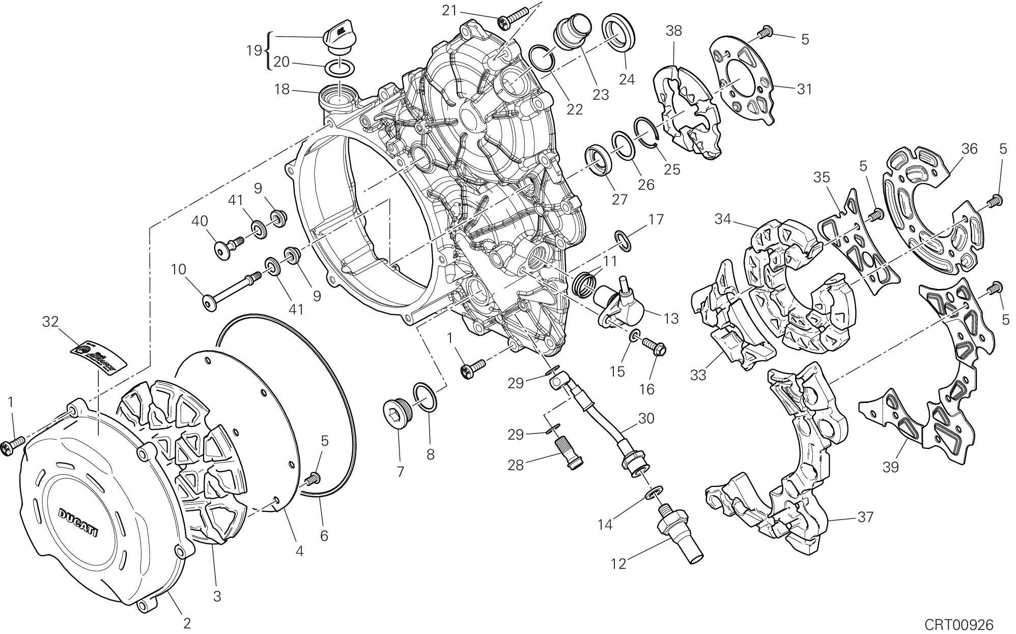 04A COUVERCLE EMBRAYAGE POUR SUPERBIKE PANIGALE V4 2023