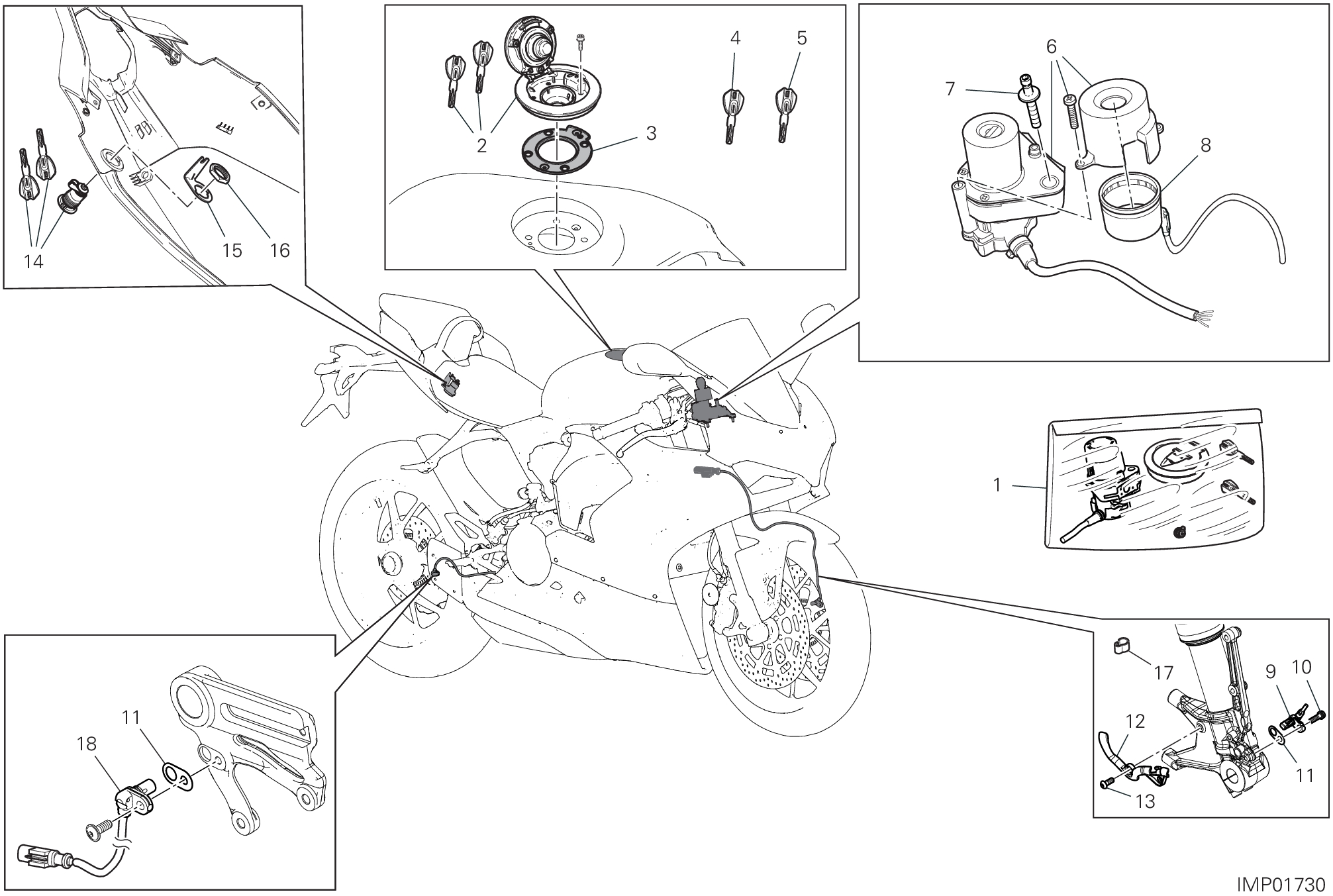 13F DISOISITIF ELECTRIQUES POUR SUPERBIKE PANIGALE V2 NEW 2025