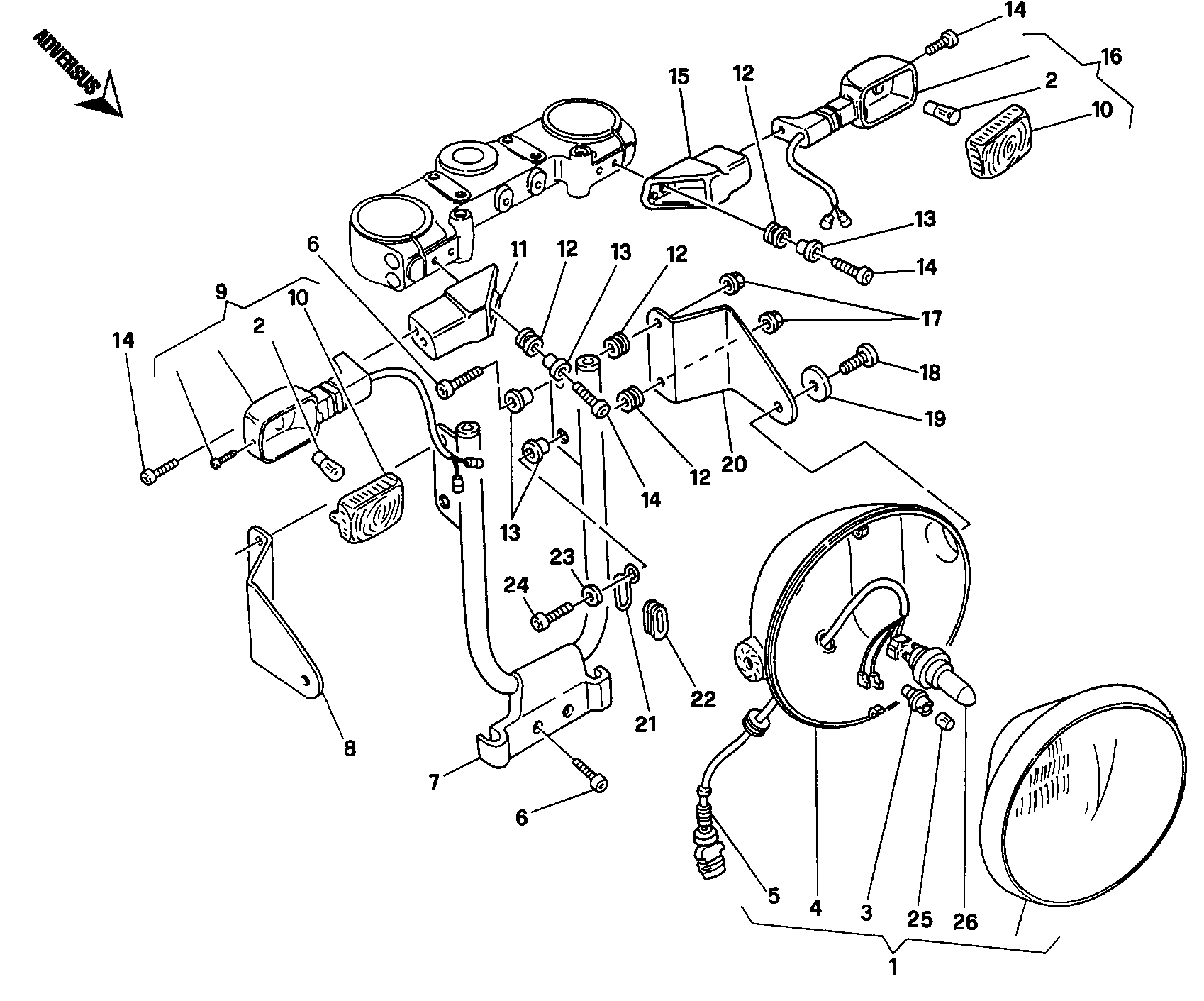 021 FEU AVANT POUR MONSTER 400 1995