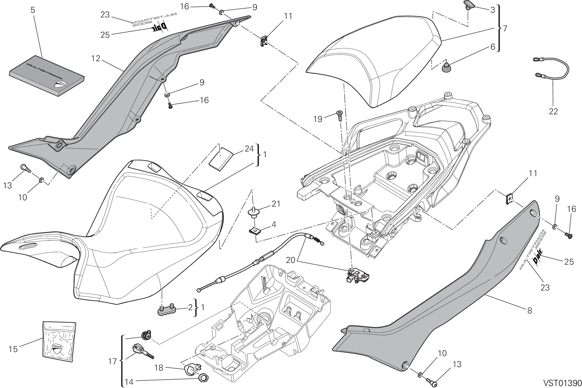 033 SELLE POUR MULTISTRADA 1200 S TOURING D AIR 2014