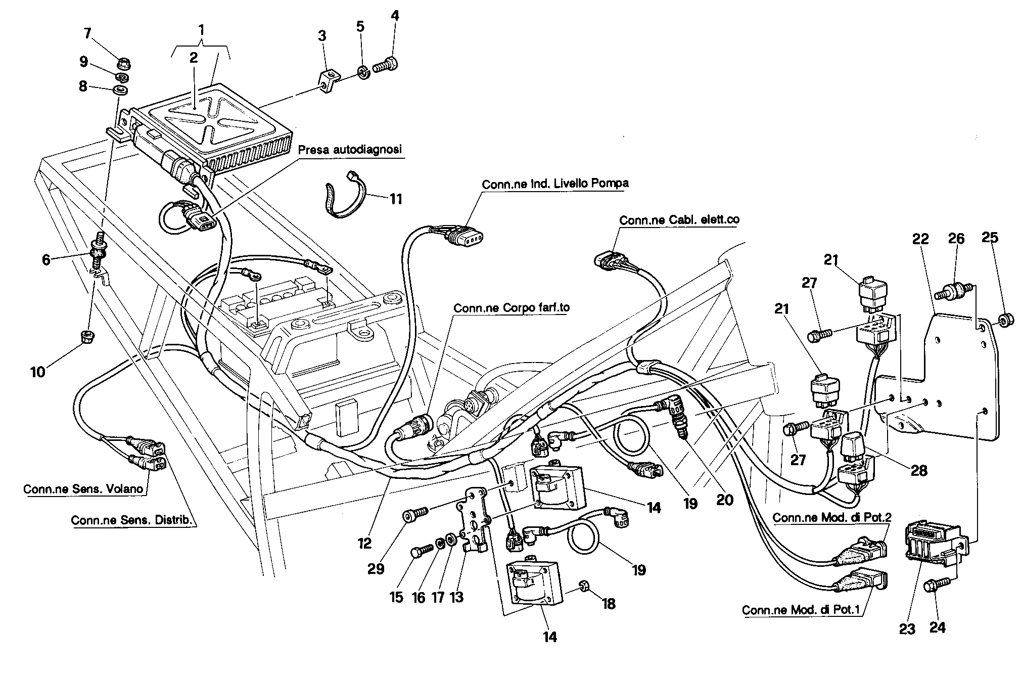 016 CENTRALE CONTRLE MOTEUR POUR SUPERBIKE 907 IE 1990
