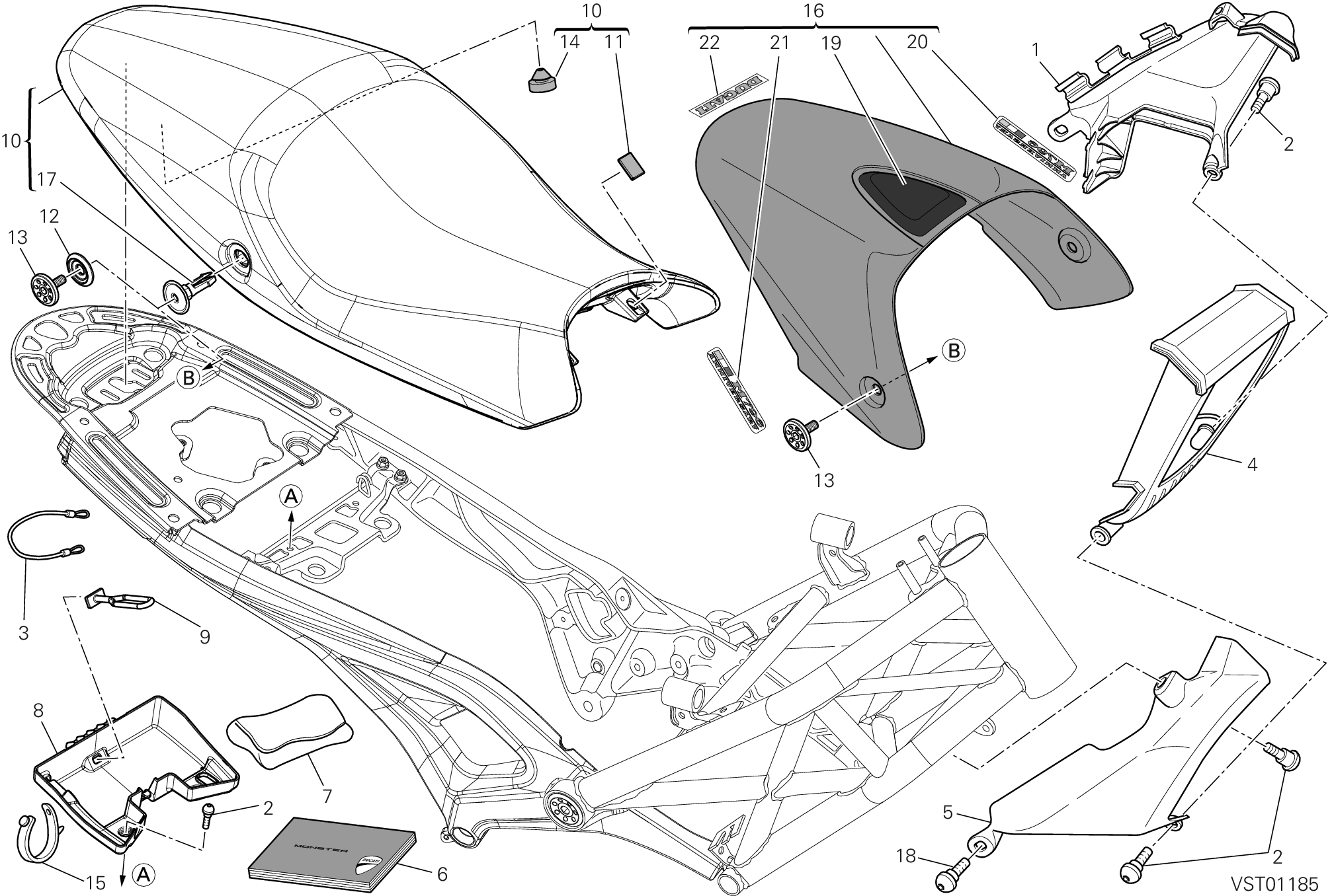 037 SELLE POUR MONSTER 796 ABS ANNIVERSARY 2013